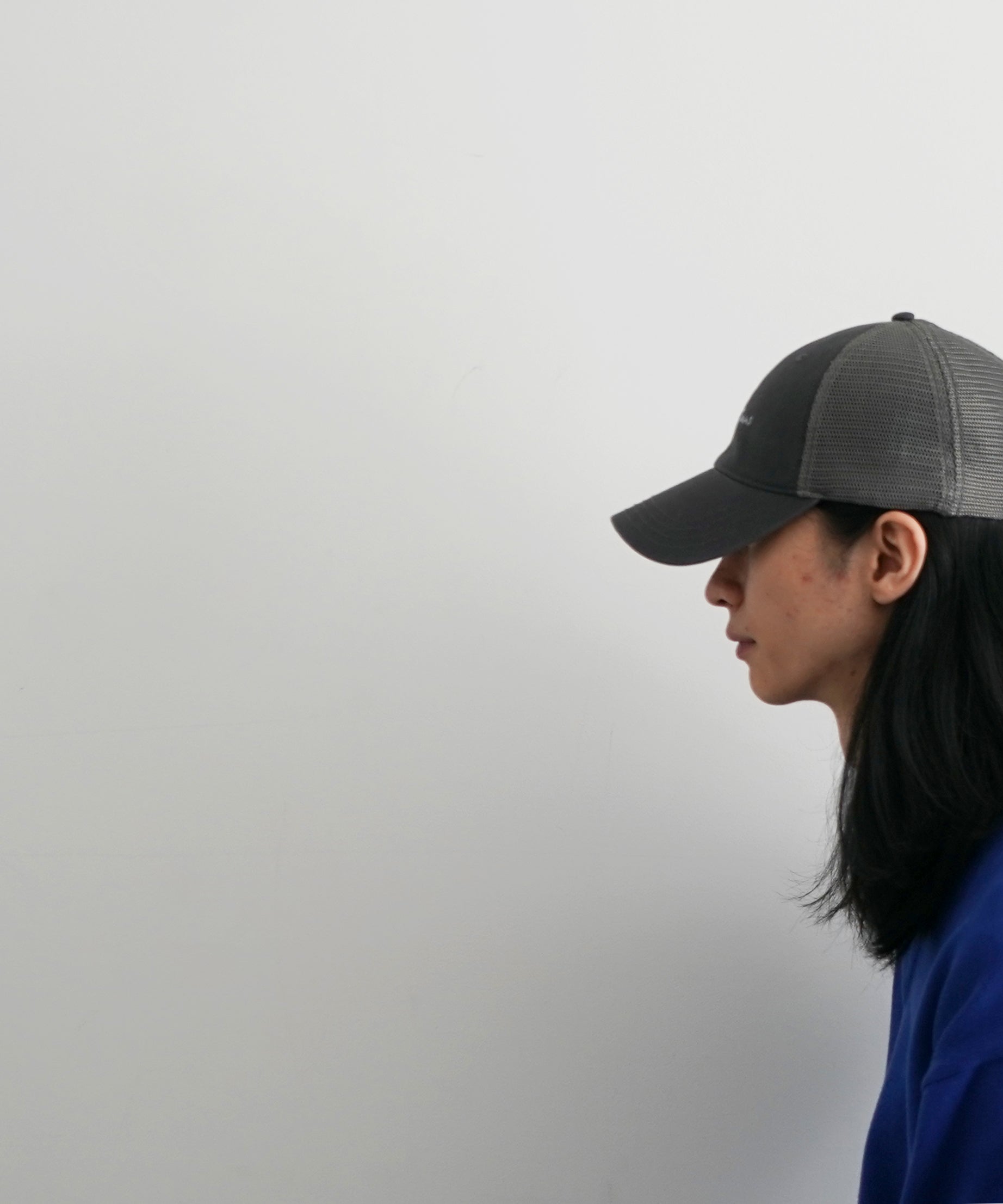 【EXCLUSIVE】gourmet jeans Mesh cap gourmet jeans "BLUE×WHITE"