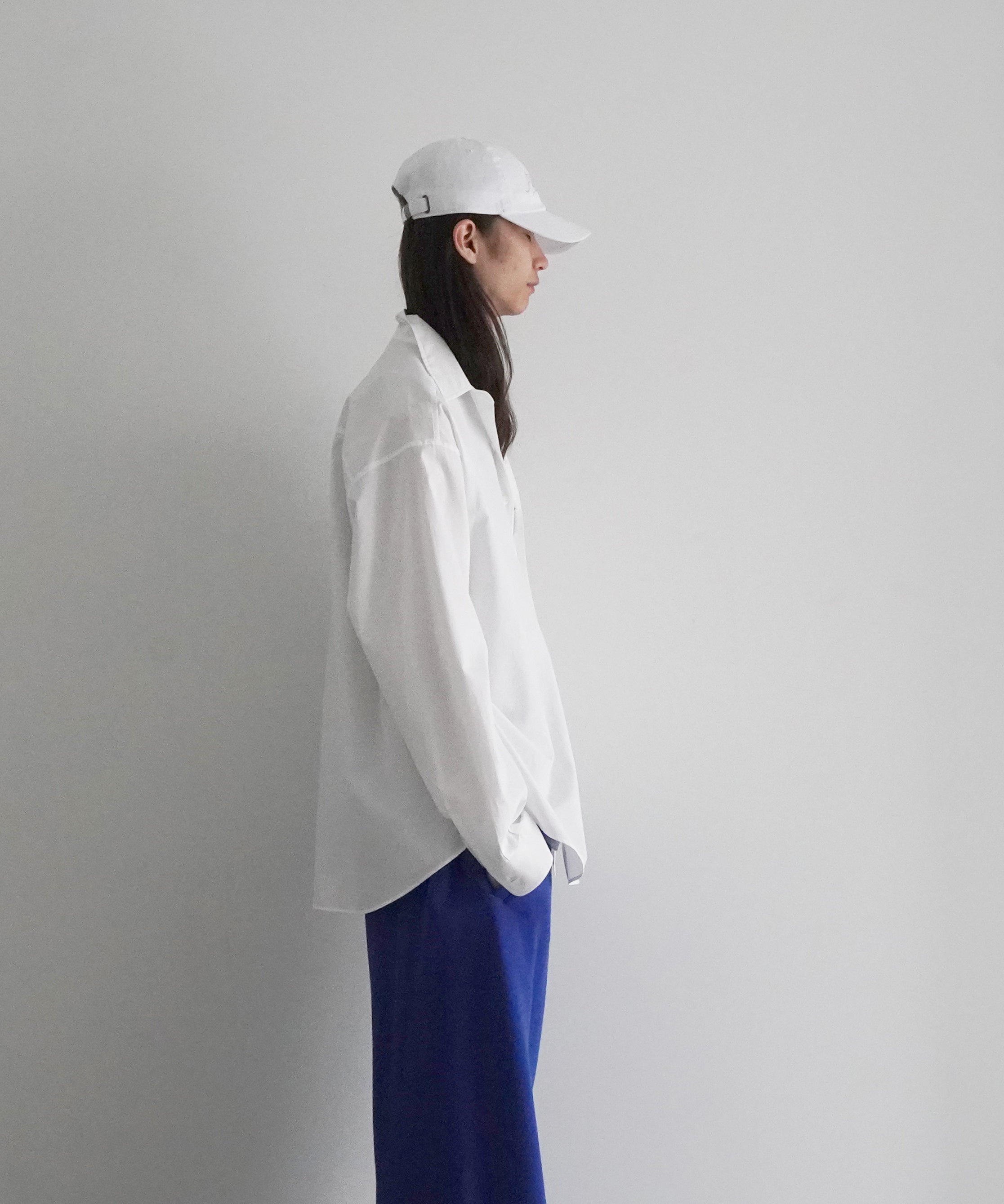 AURALEE Washed finx twill shirt "WHITE"