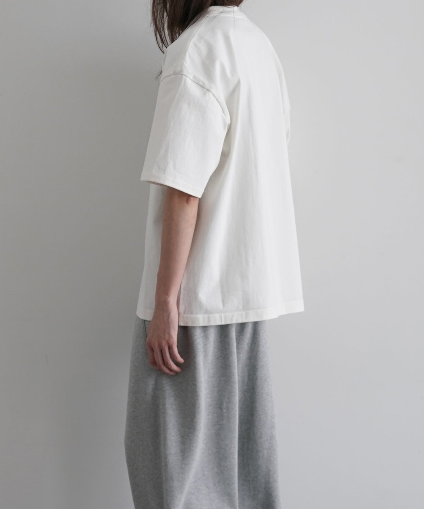 AURALEE Heavy weight pocket tee "WHITE"