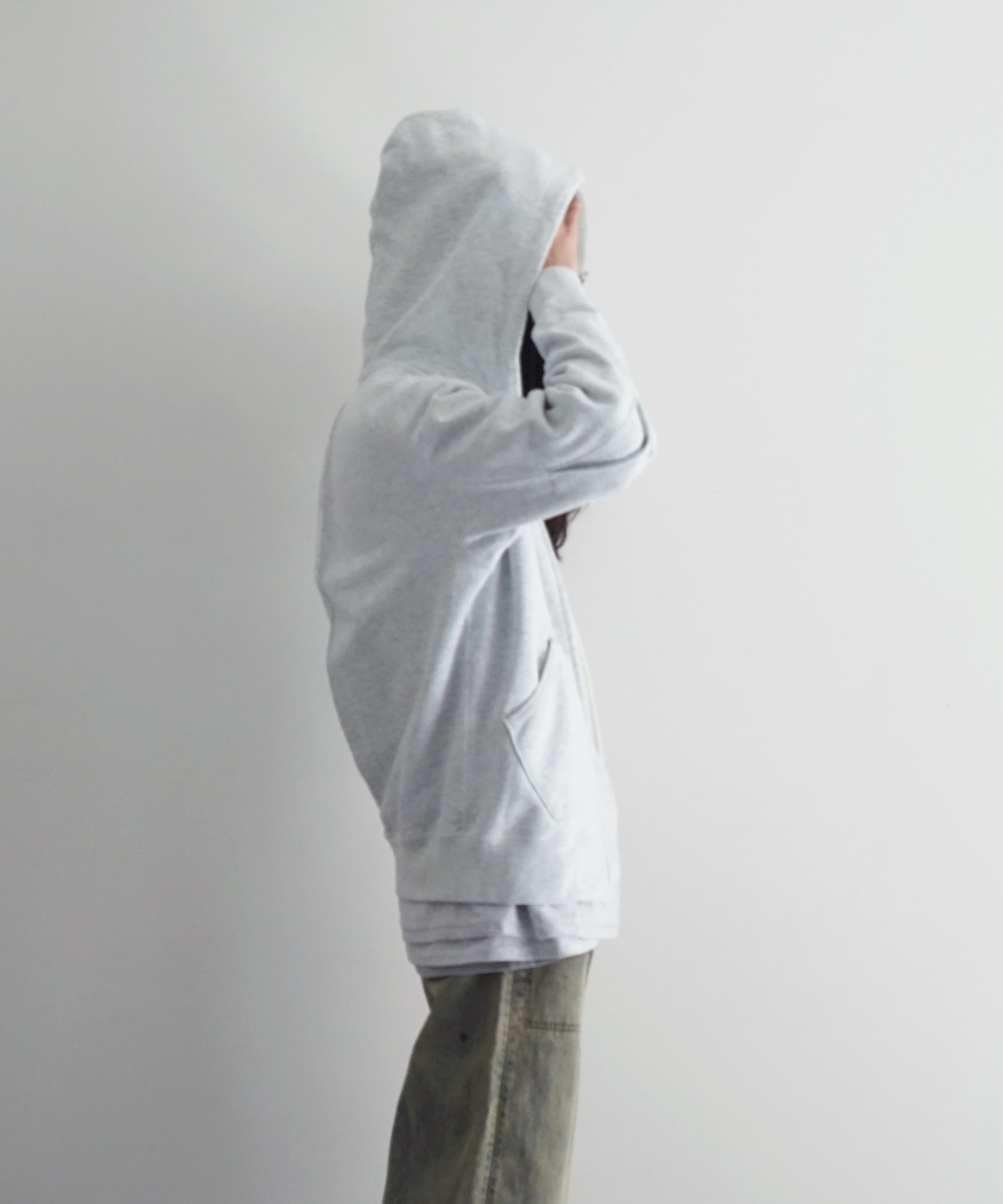 【EXCLUSIVE】WHIMSY White heather hoodie "WHITE"