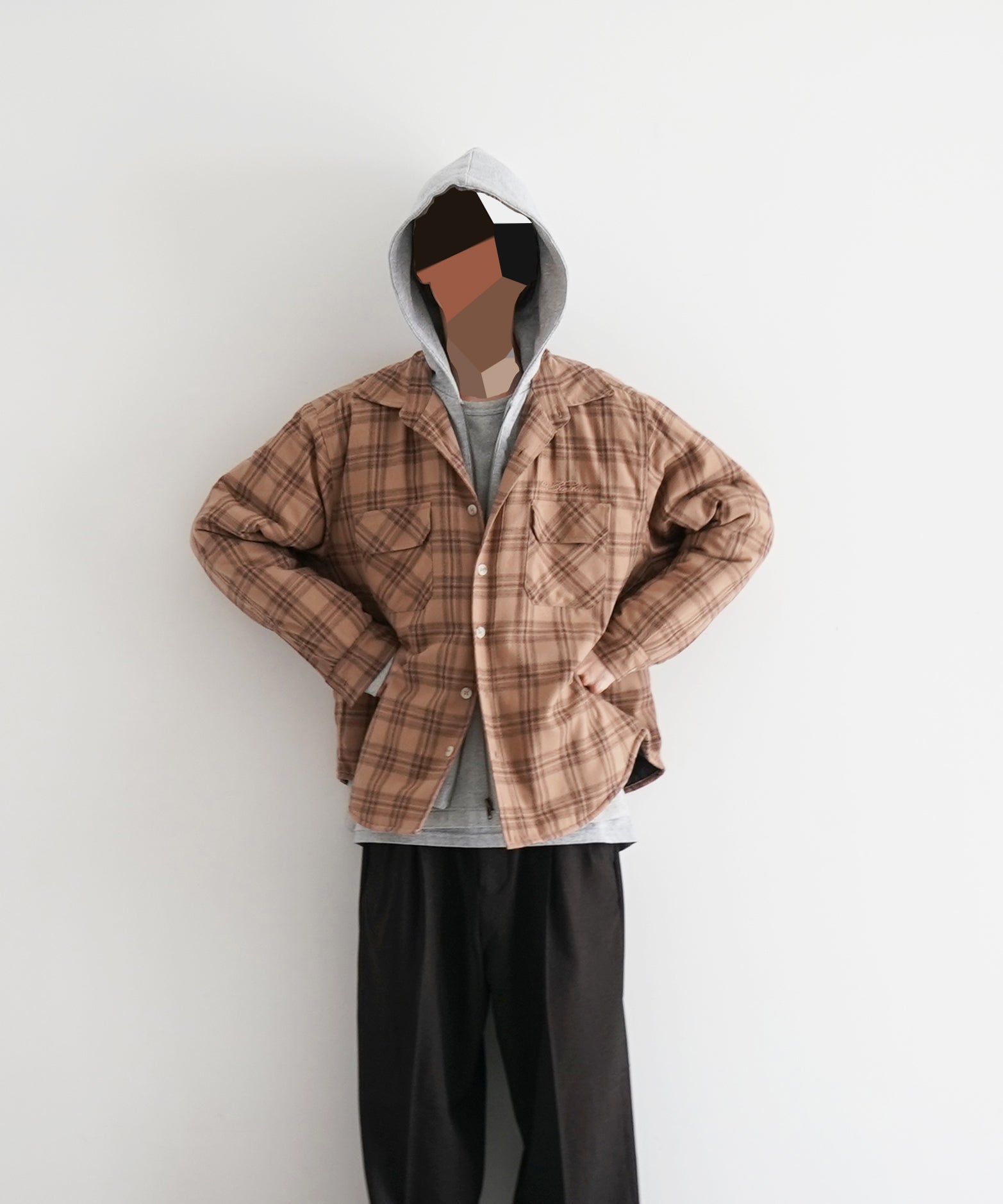 Basketcase Driver, layered jacket  "BROWN/TAN"