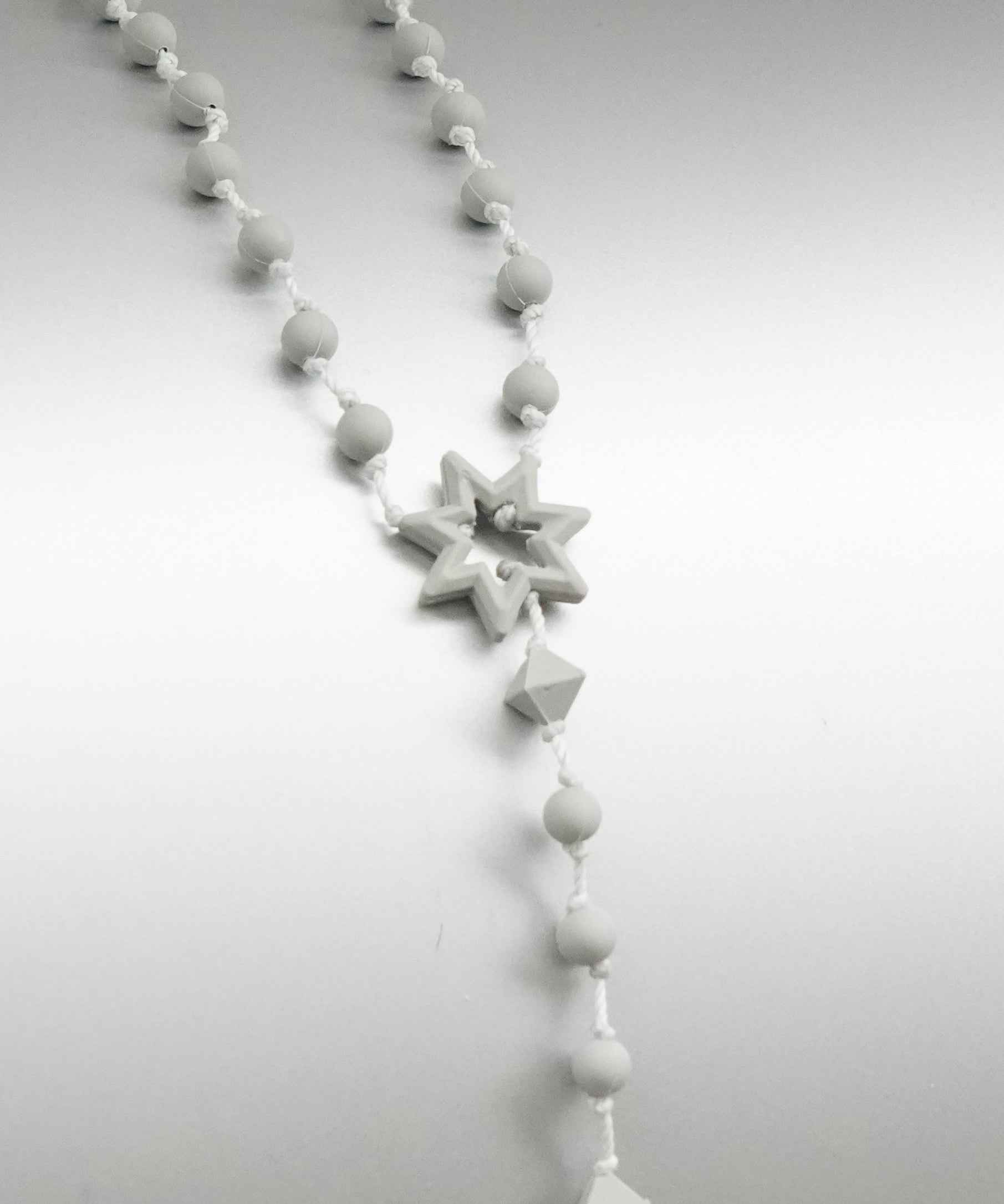 FAKE AS FLOWERS Ankh rosary "GRAY"