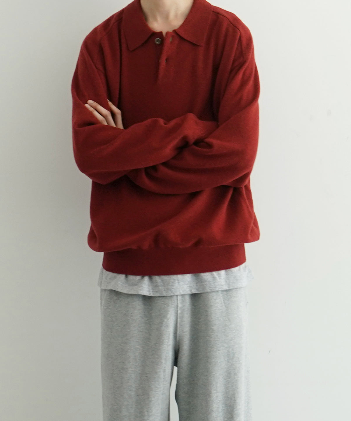 crepuscule M-g knit polo "YELLOW"