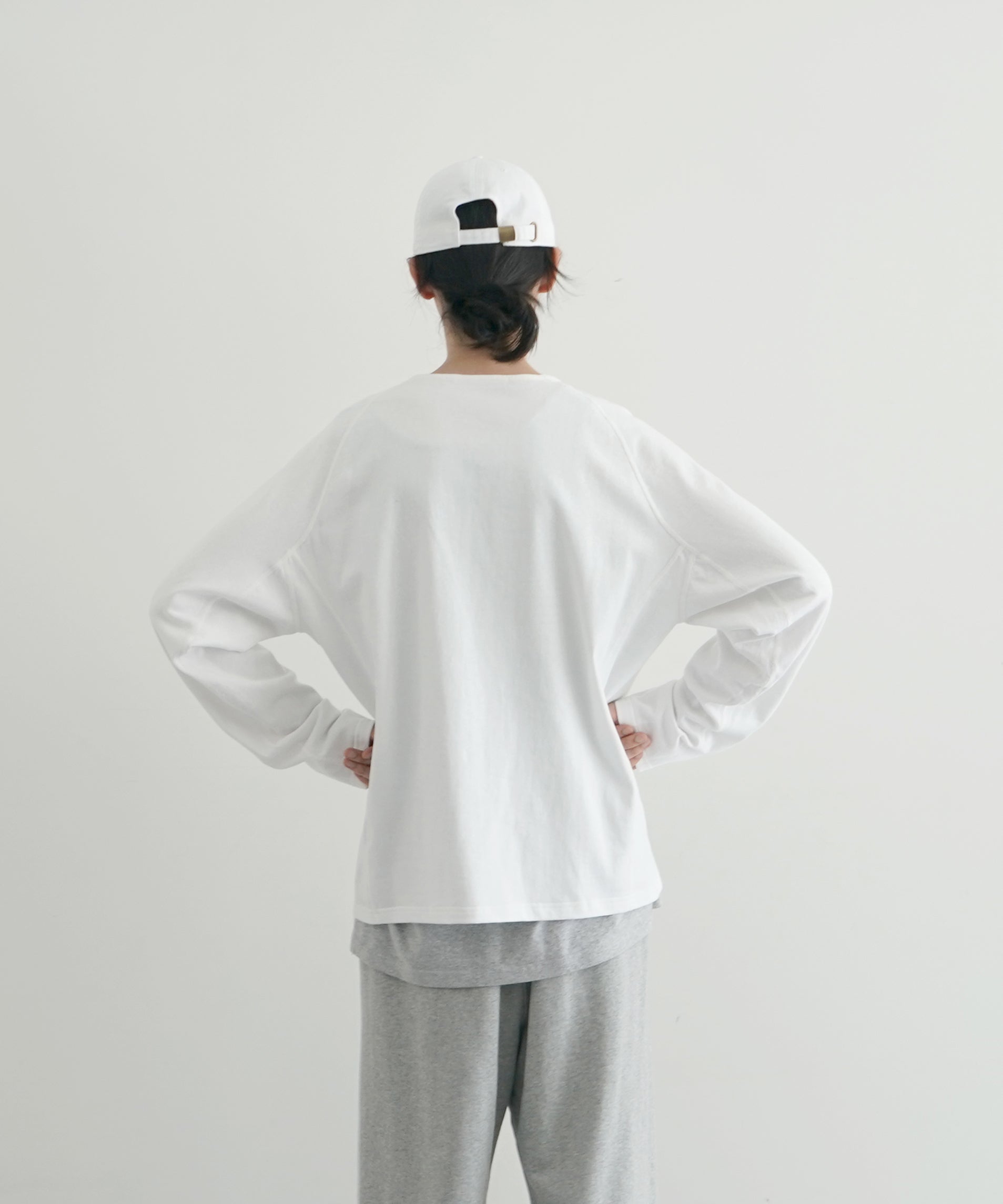 OPPOSE DUALITY Long sleeve t-shirt cotton "WHITE"