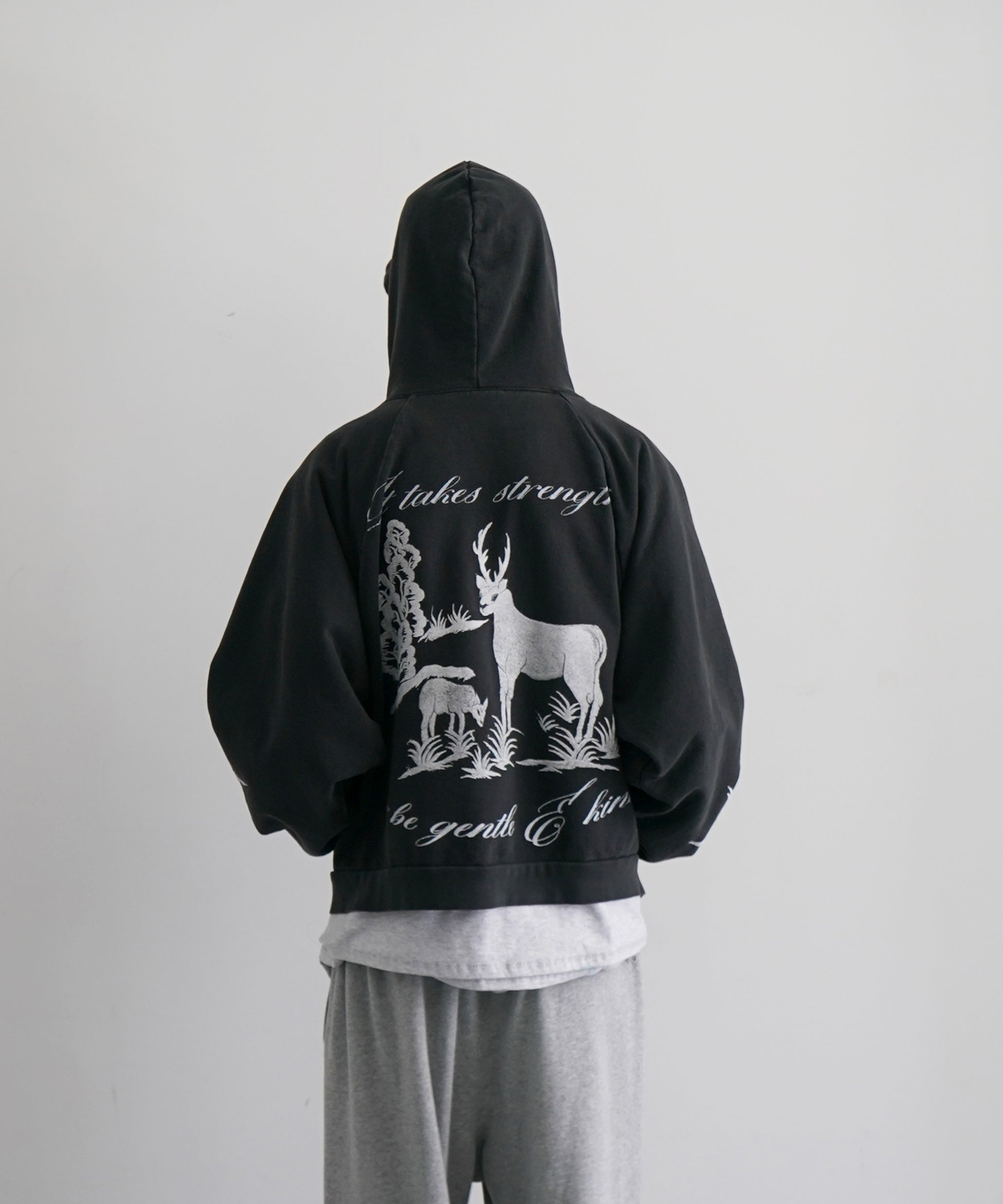 Basketcase Souvenir, zip up "VINTAGE BLACK"