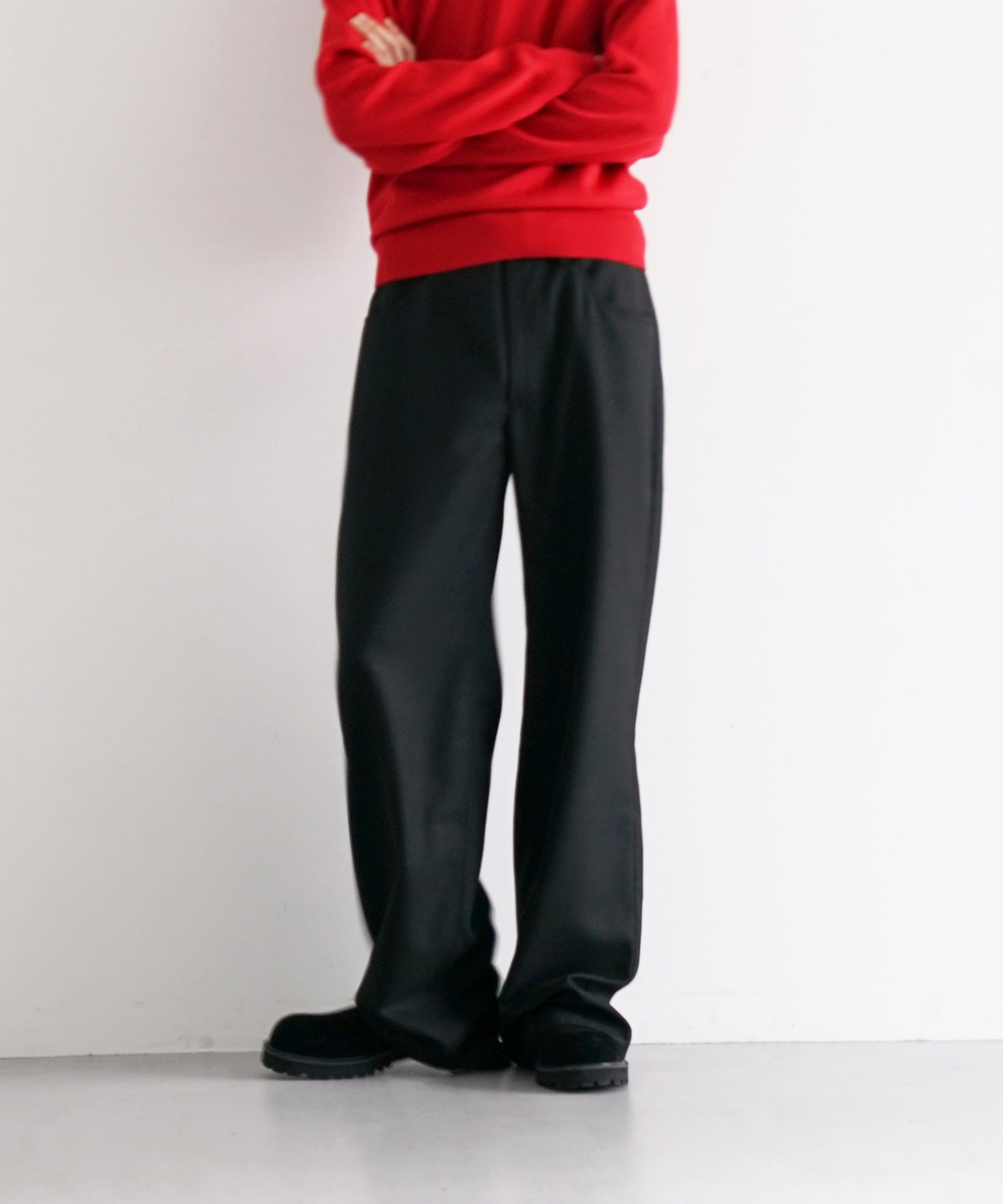 sefr JIRO TROUSER "BLACK WOOL"