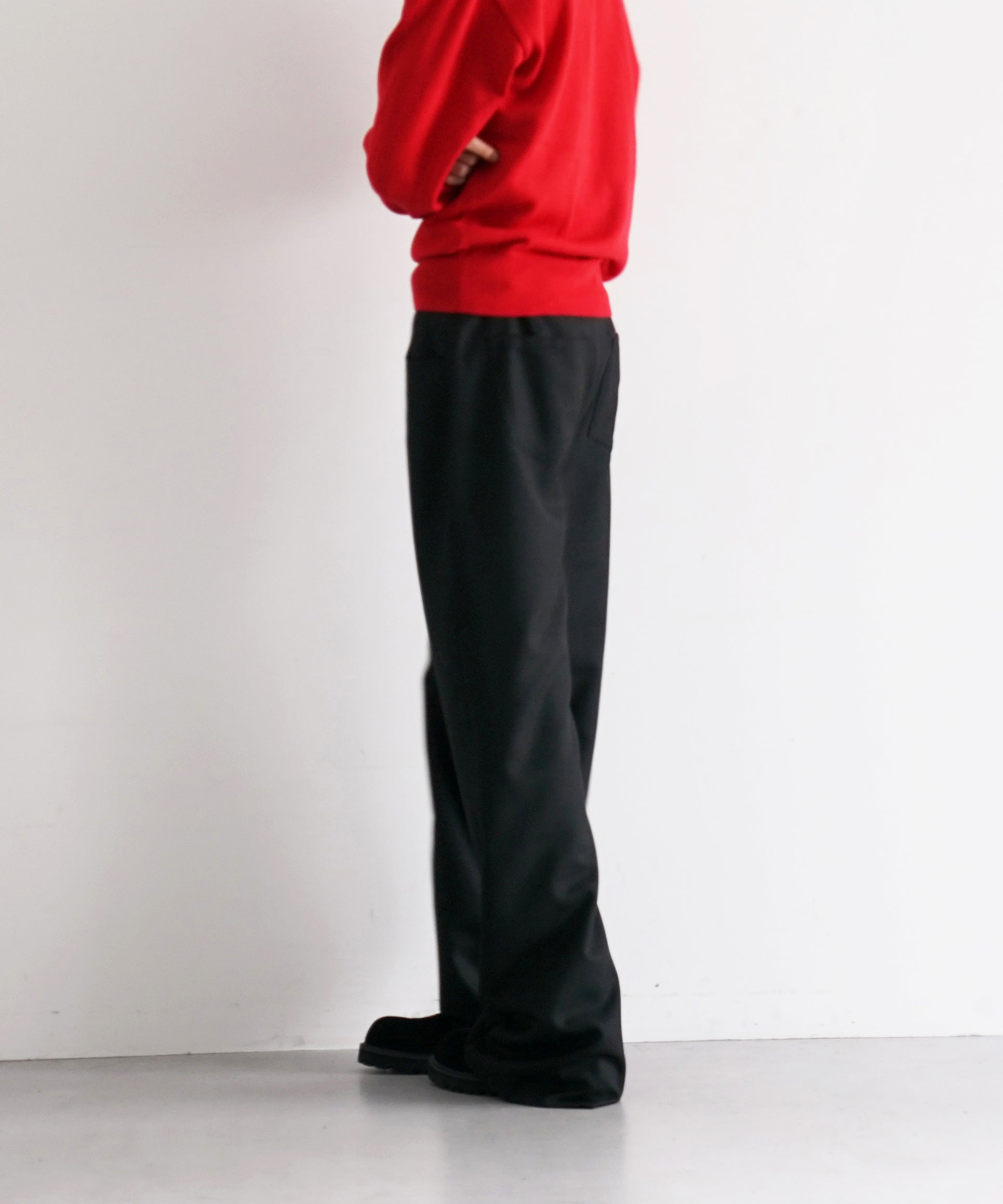 sefr JIRO TROUSER "BLACK WOOL"