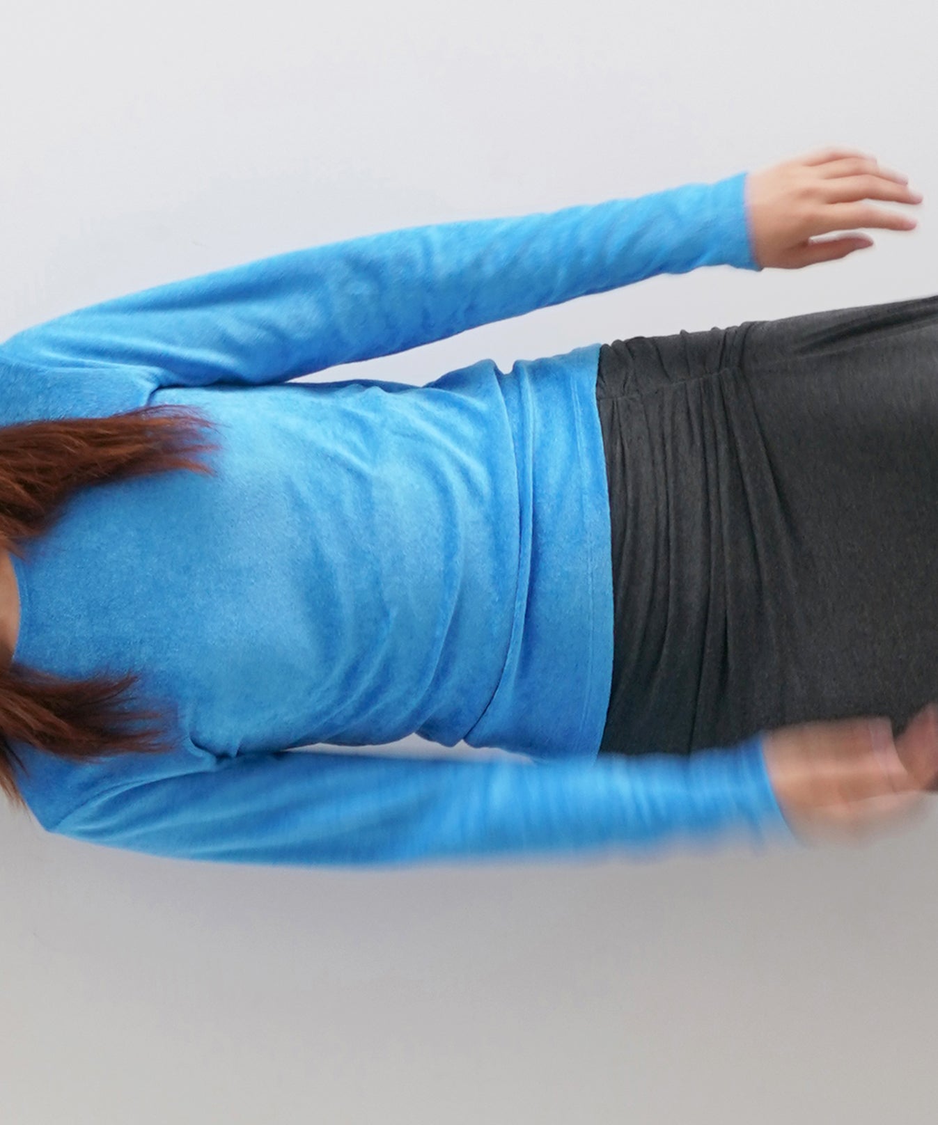 Baserange Omo long sleeve tee "ZINN BLUE"