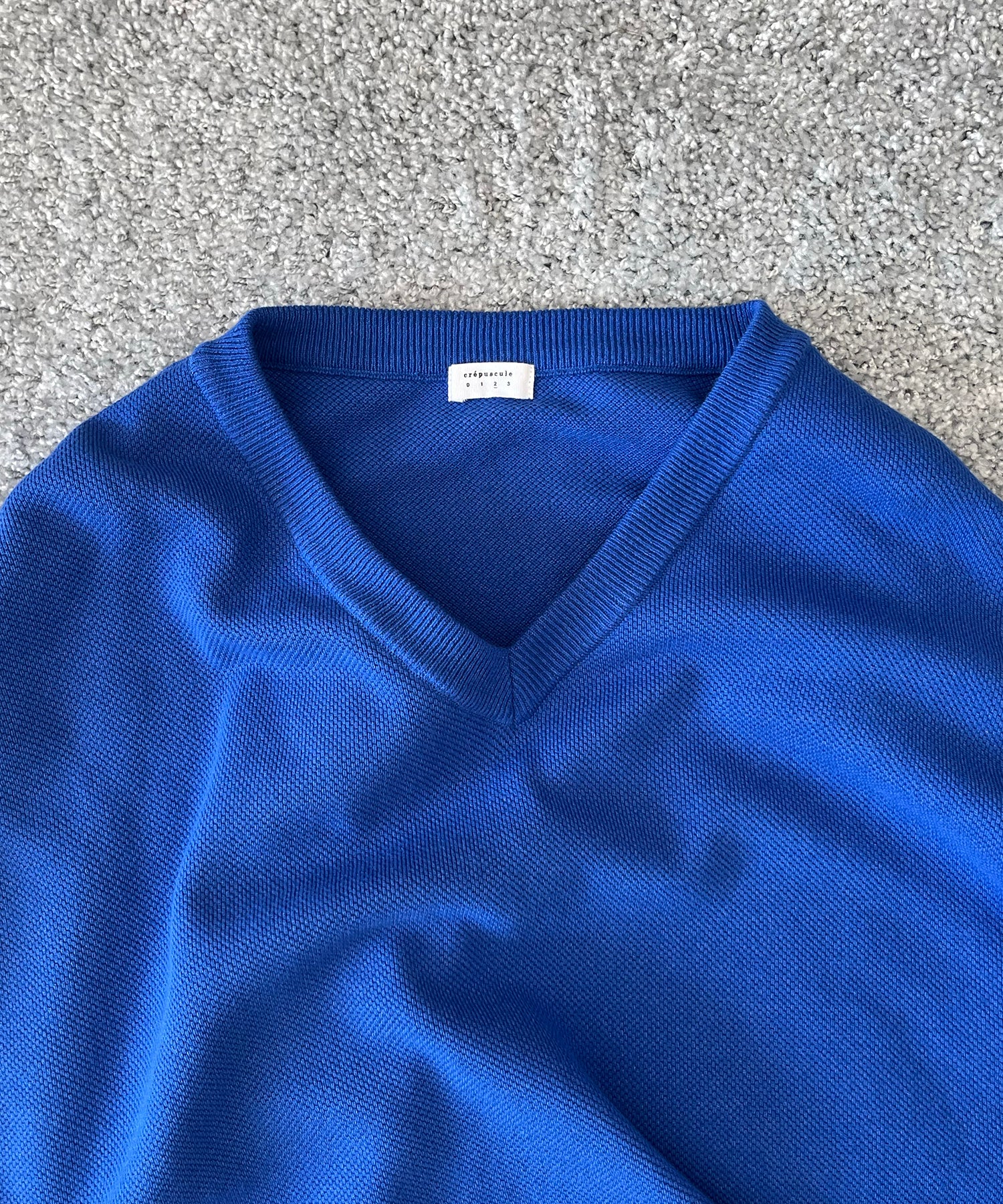 【EXCLUSIVE】crepuscule Co/ra moss stitch p/o "BLUE GRAY"