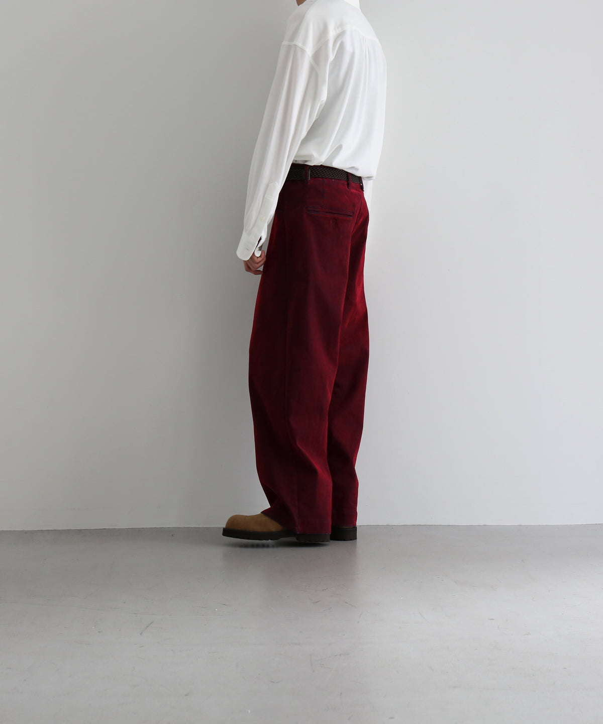 VOAAOV Flocky denim pants “RED"