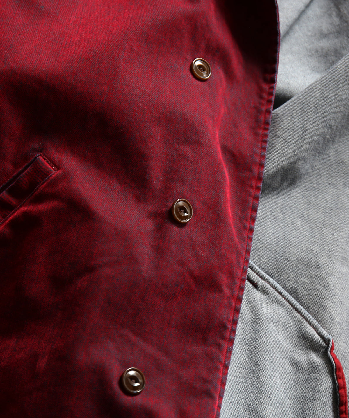 VOAAOV Flocky denim coverall jacket “RED”