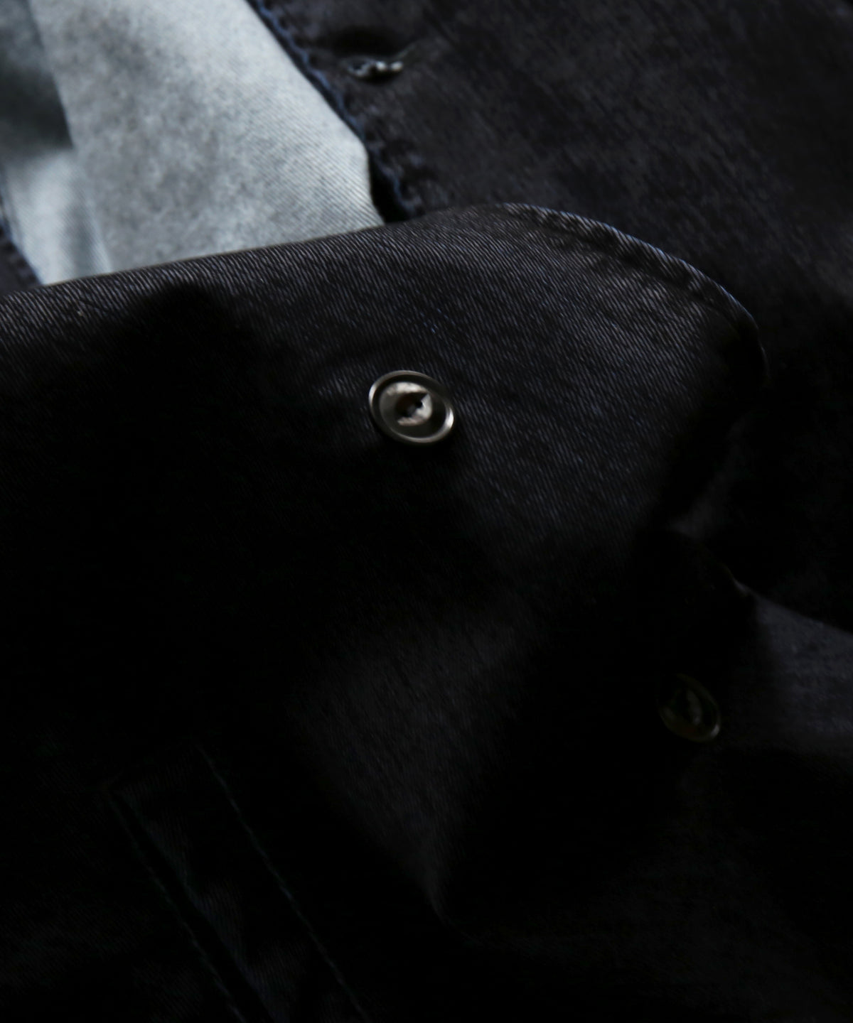 VOAAOV Flocky denim coverall jacket “BLACK”