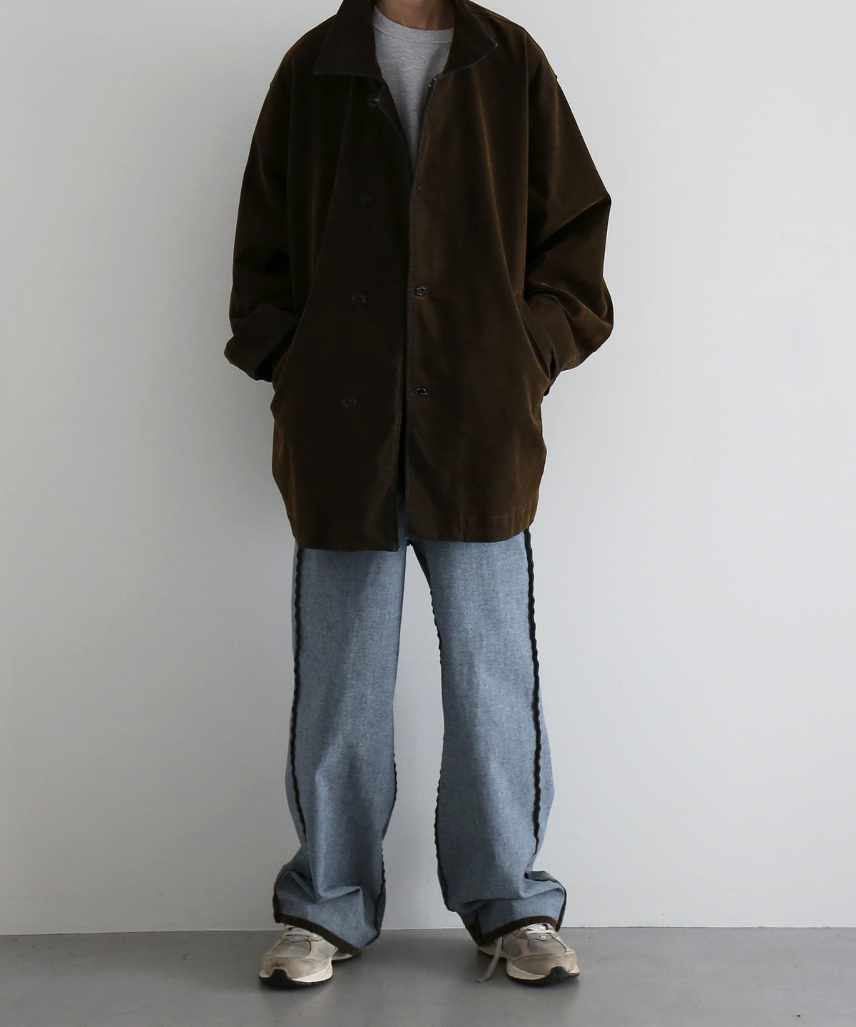 VOAAOV Flocky denim coverall jacket “RED”
