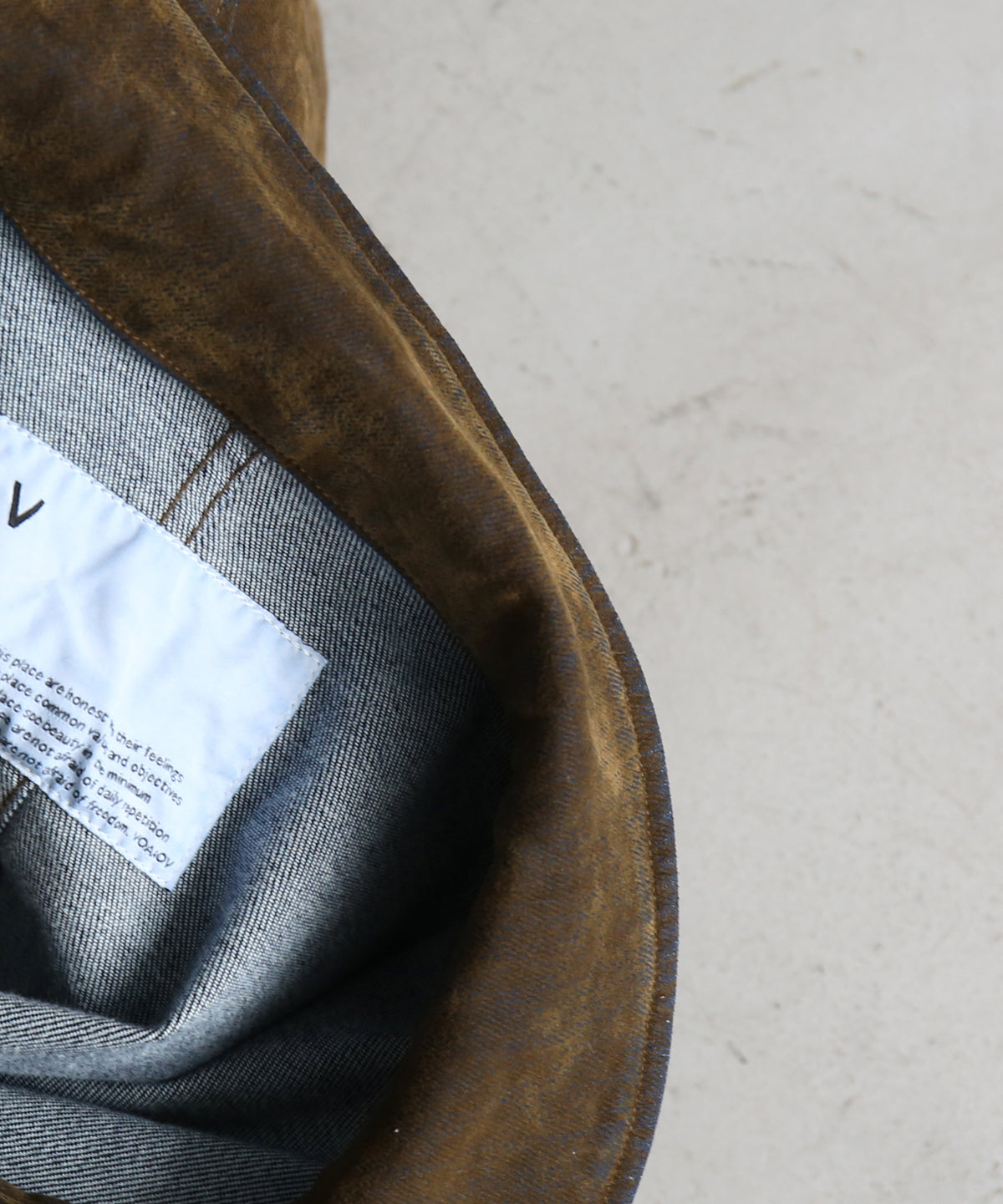 VOAAOV Flocky denim coverall jacket “BROWN”