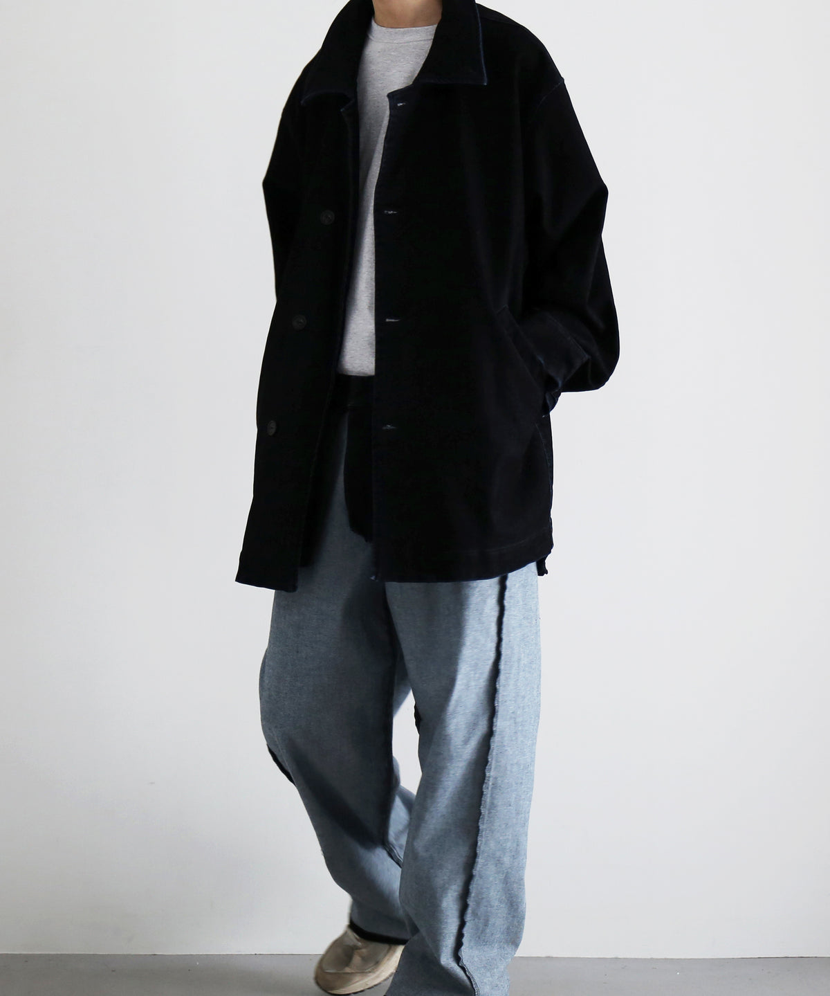 VOAAOV Flocky denim coverall jacket “RED”