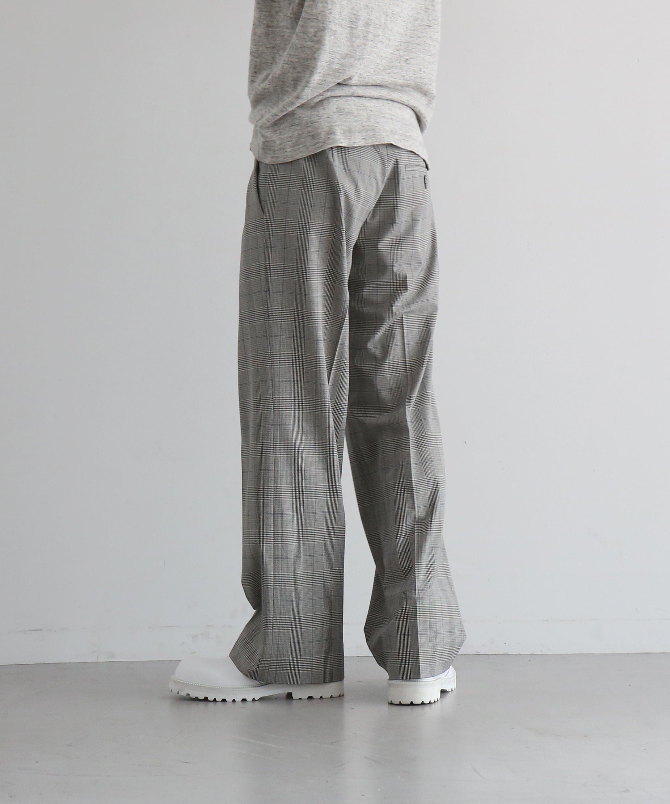 KAIKO Low rise slacks "GRAY CHECK"