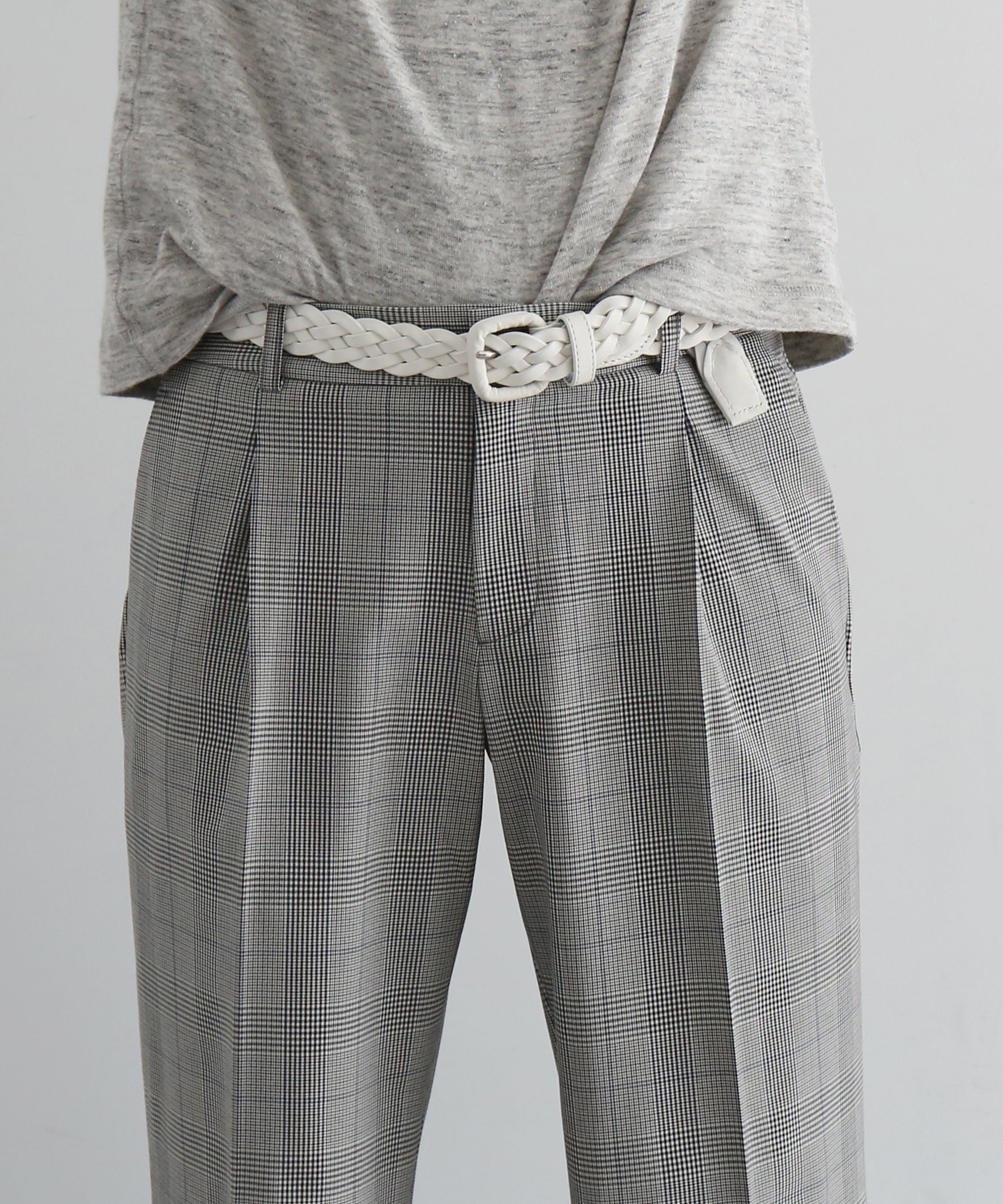 KAIKO Low rise slacks "GRAY CHECK"