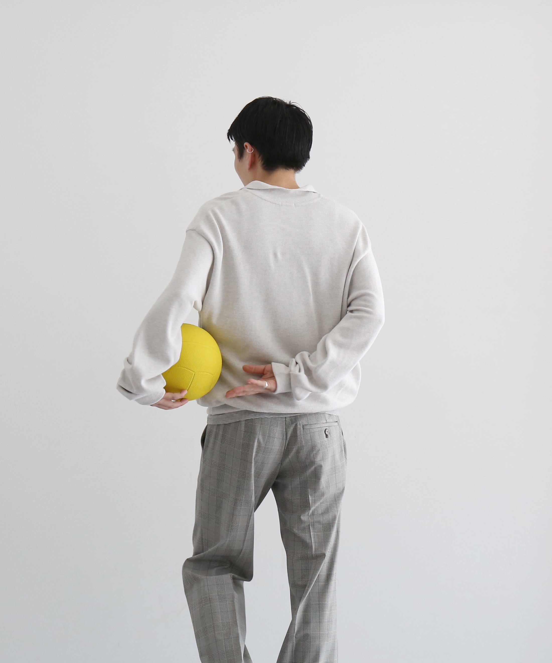【EXCLUSIVE】crepuscule Co/ra moss stitch skipper "OATMEAL"