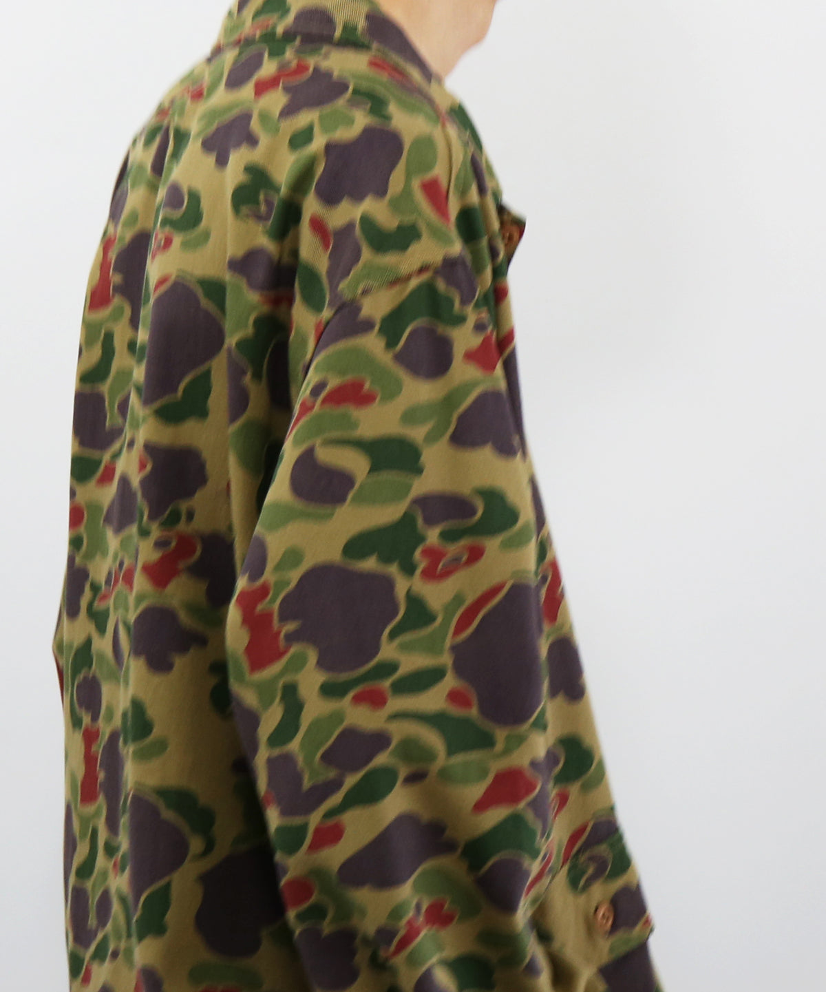 NEEDLES Military shirt jacket - camo twill "C-OLIVE"