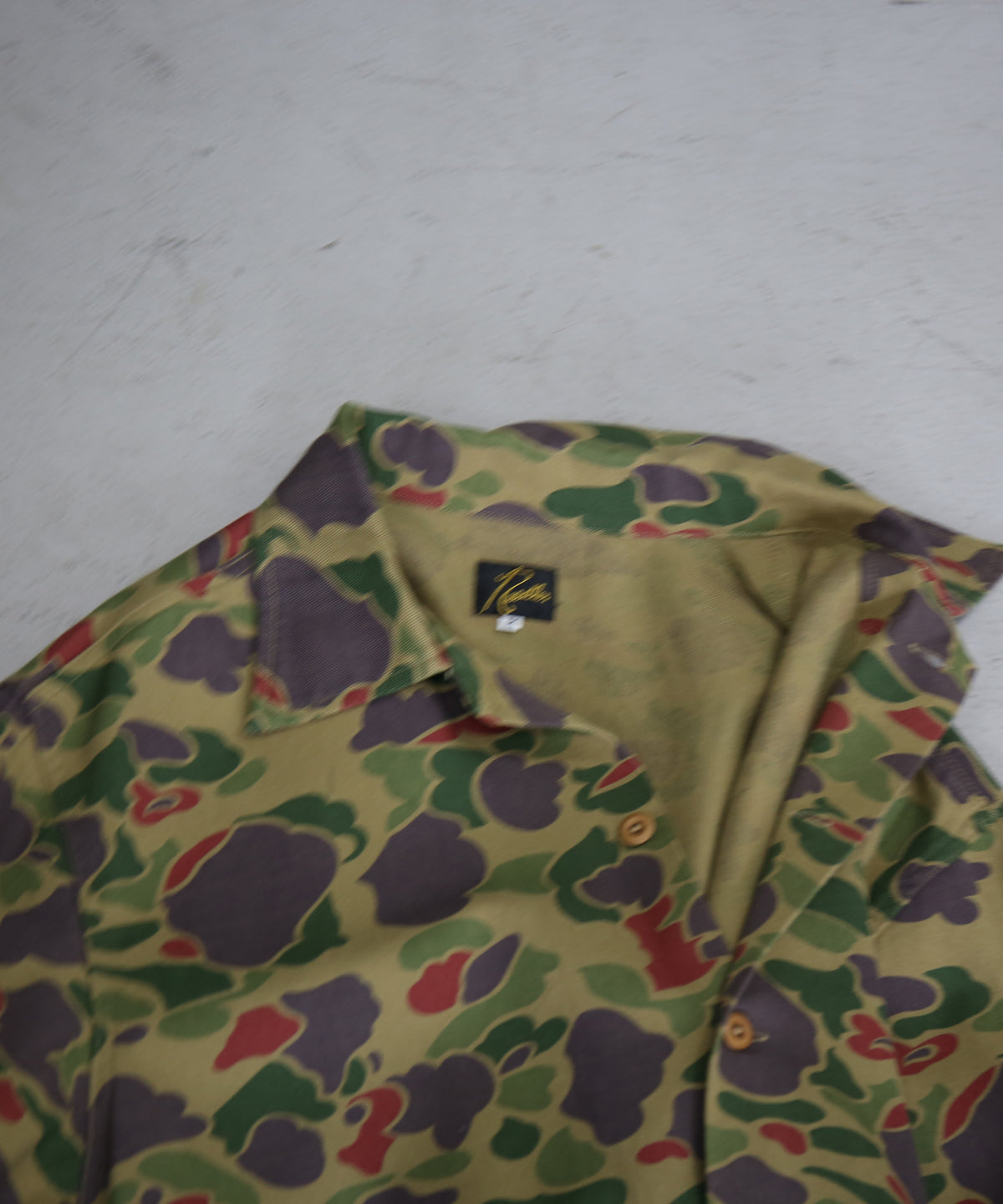NEEDLES Military shirt jacket - camo twill "C-OLIVE"