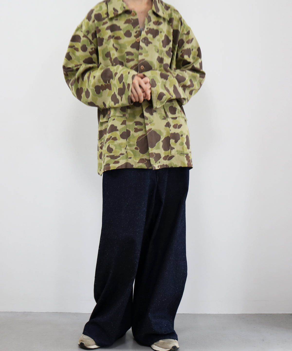 NEEDLES Military shirt jacket - camo twill "A-LT.GREEN"