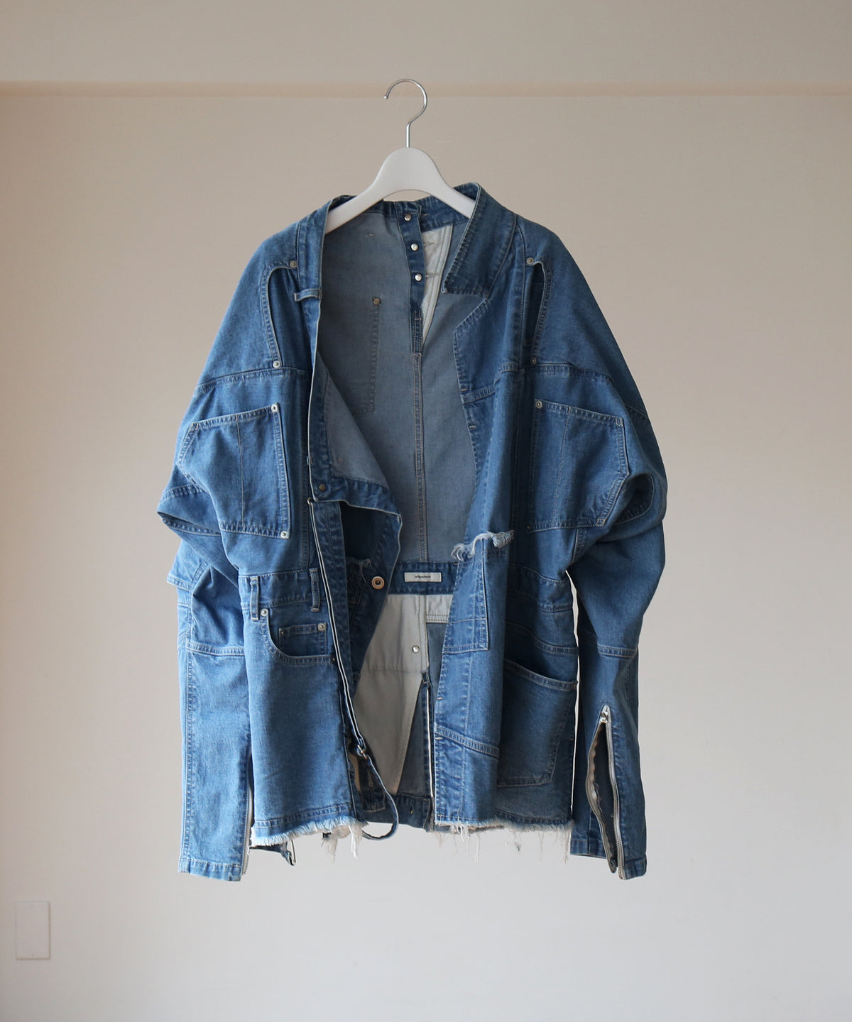 WHOWHAT Puzzle denim jacket "INDIGO FADE"