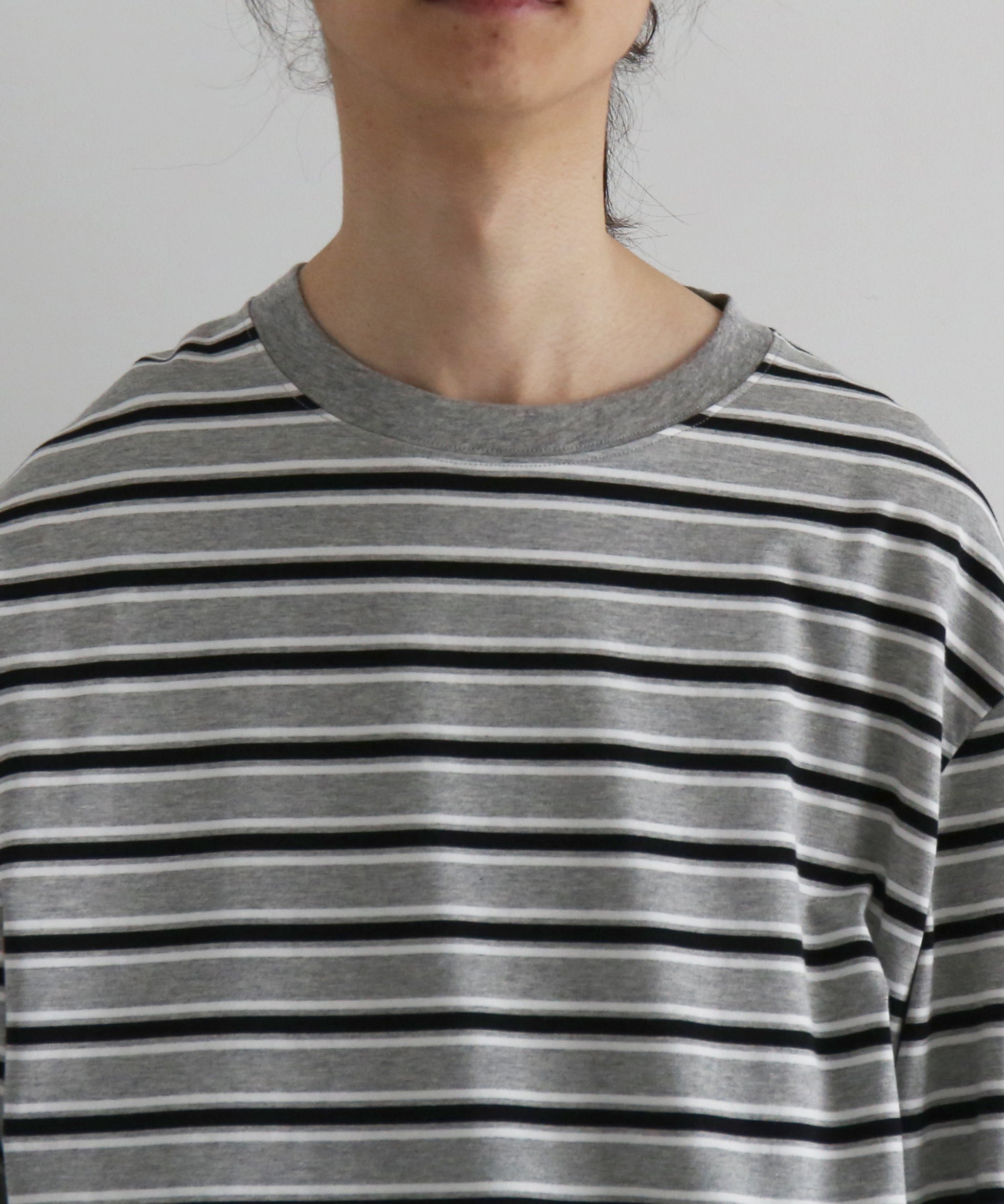 KAIKO C neck border l/s t-shirt “FIGURE”