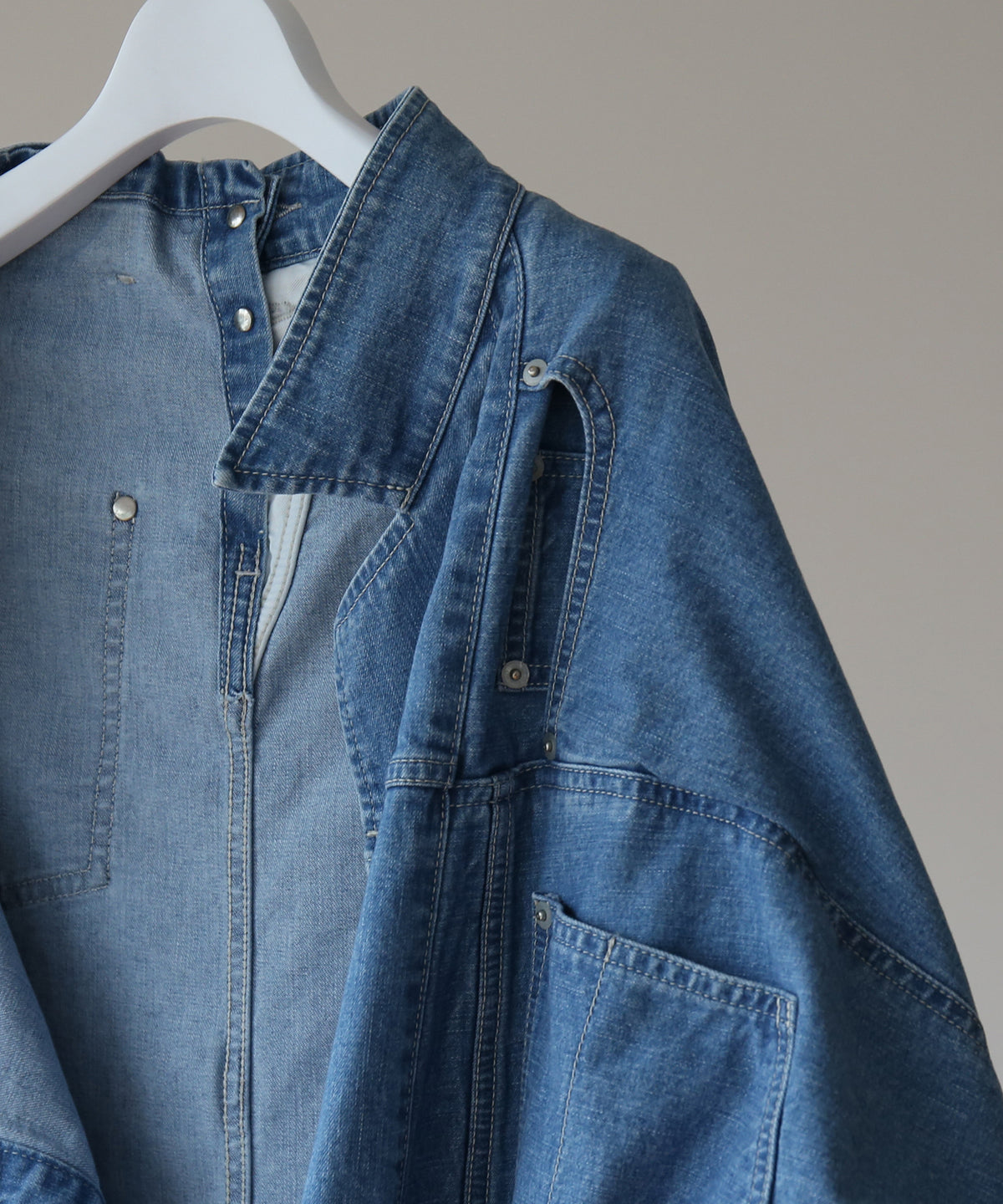WHOWHAT Puzzle denim jacket "INDIGO FADE"