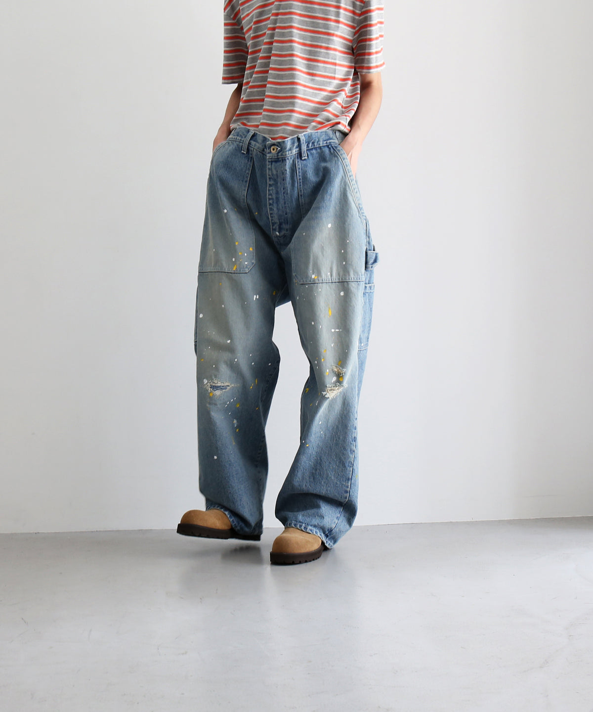 DIGAWEL Distressed painter jeans "FADE-NAVY"