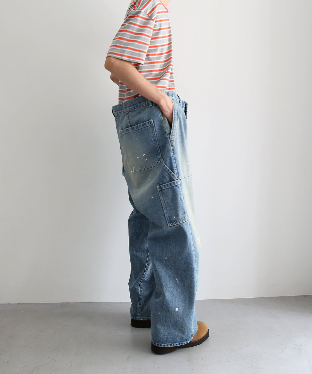 DIGAWEL Distressed painter jeans "FADE-NAVY"