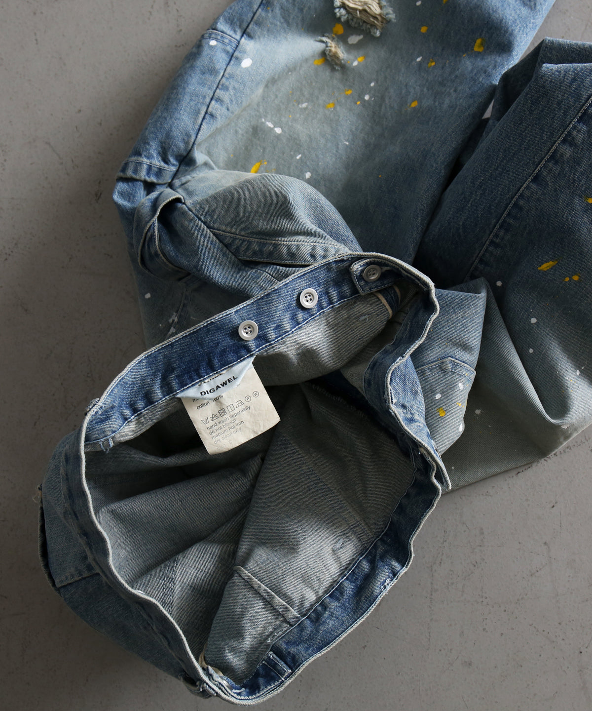 DIGAWEL Distressed painter jeans "FADE-NAVY"