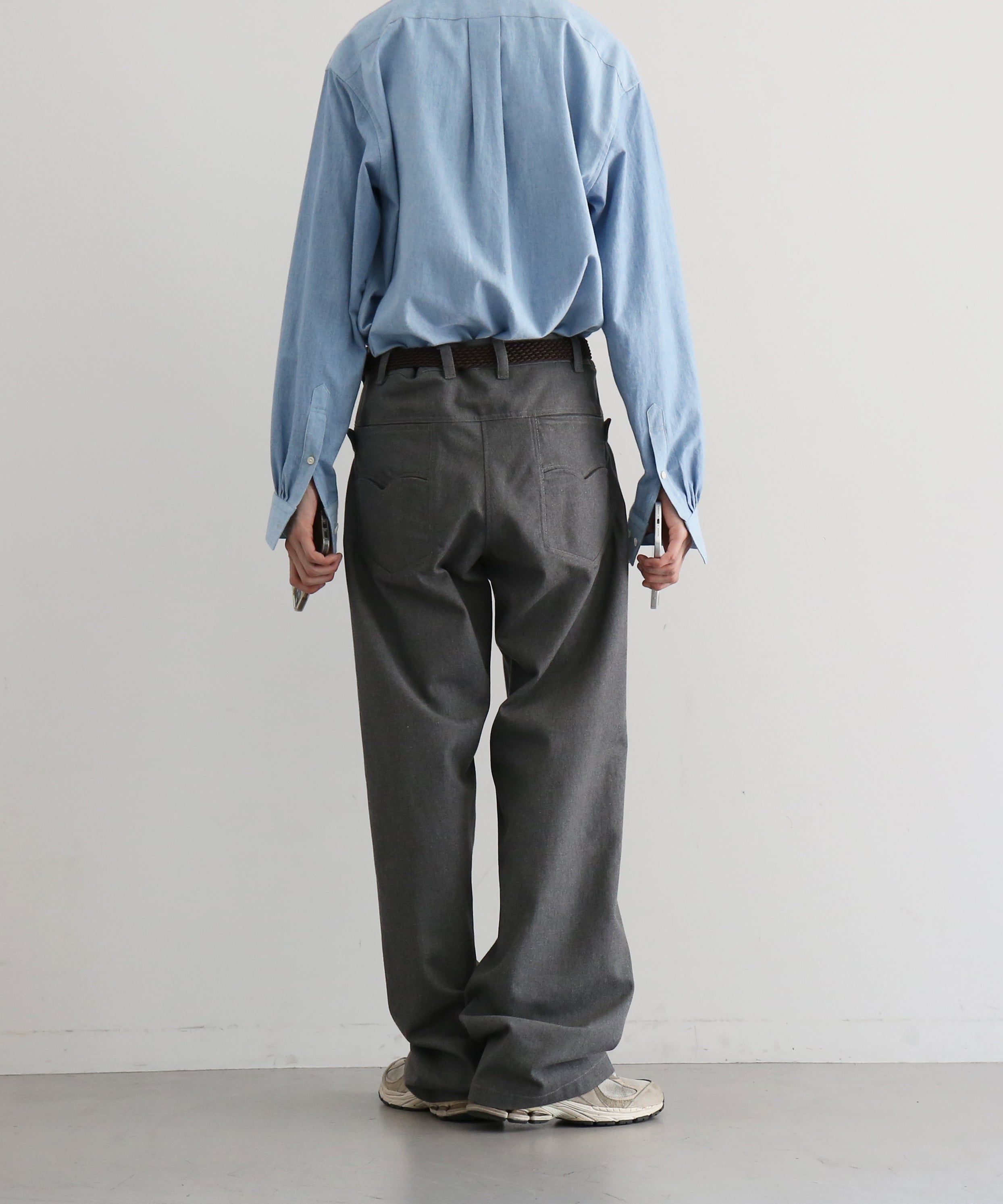 OPPOSE DUALITY Plane denim trs "GRAY"