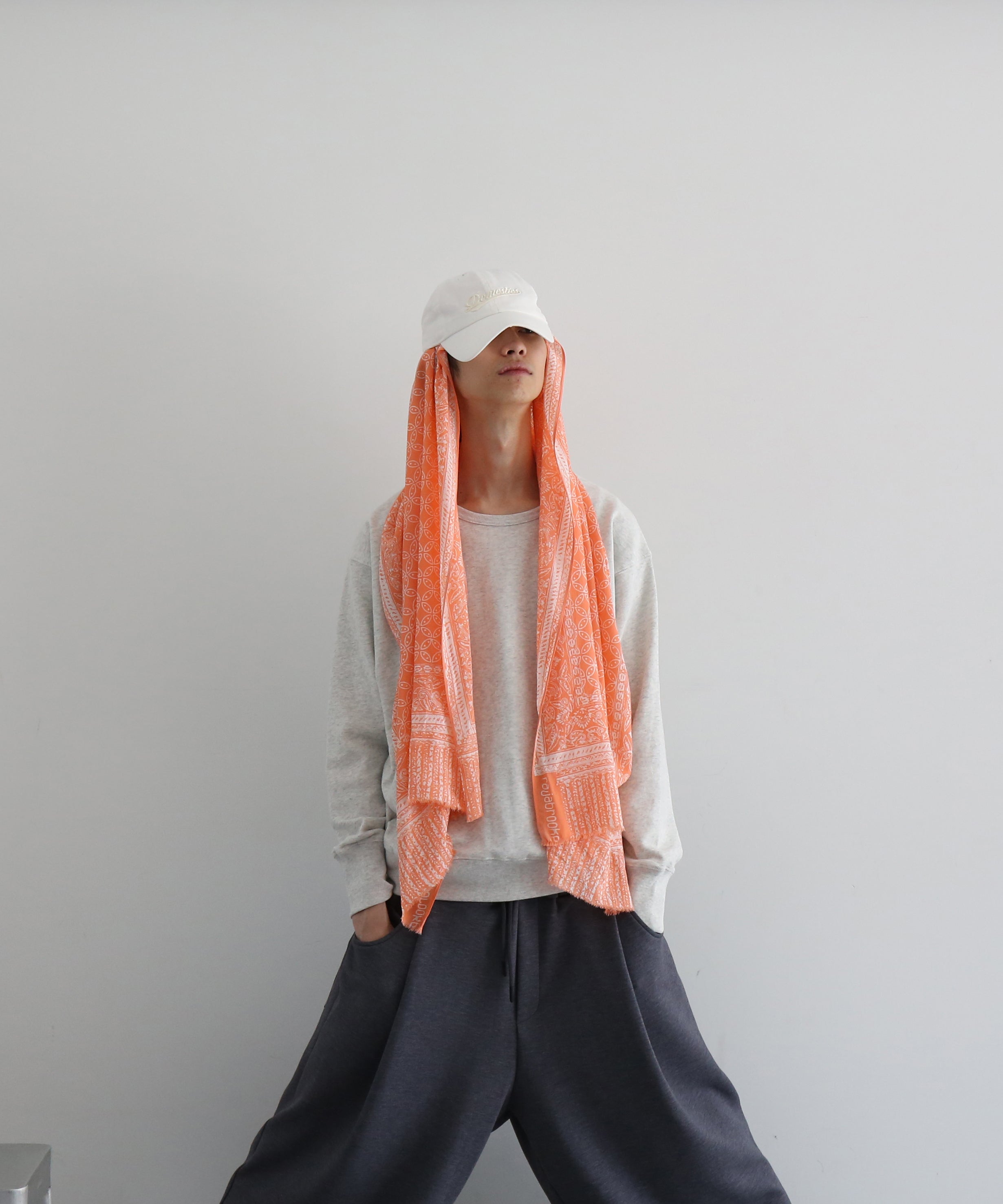 rajabrooke Batic wau stole "SALMON PINK"