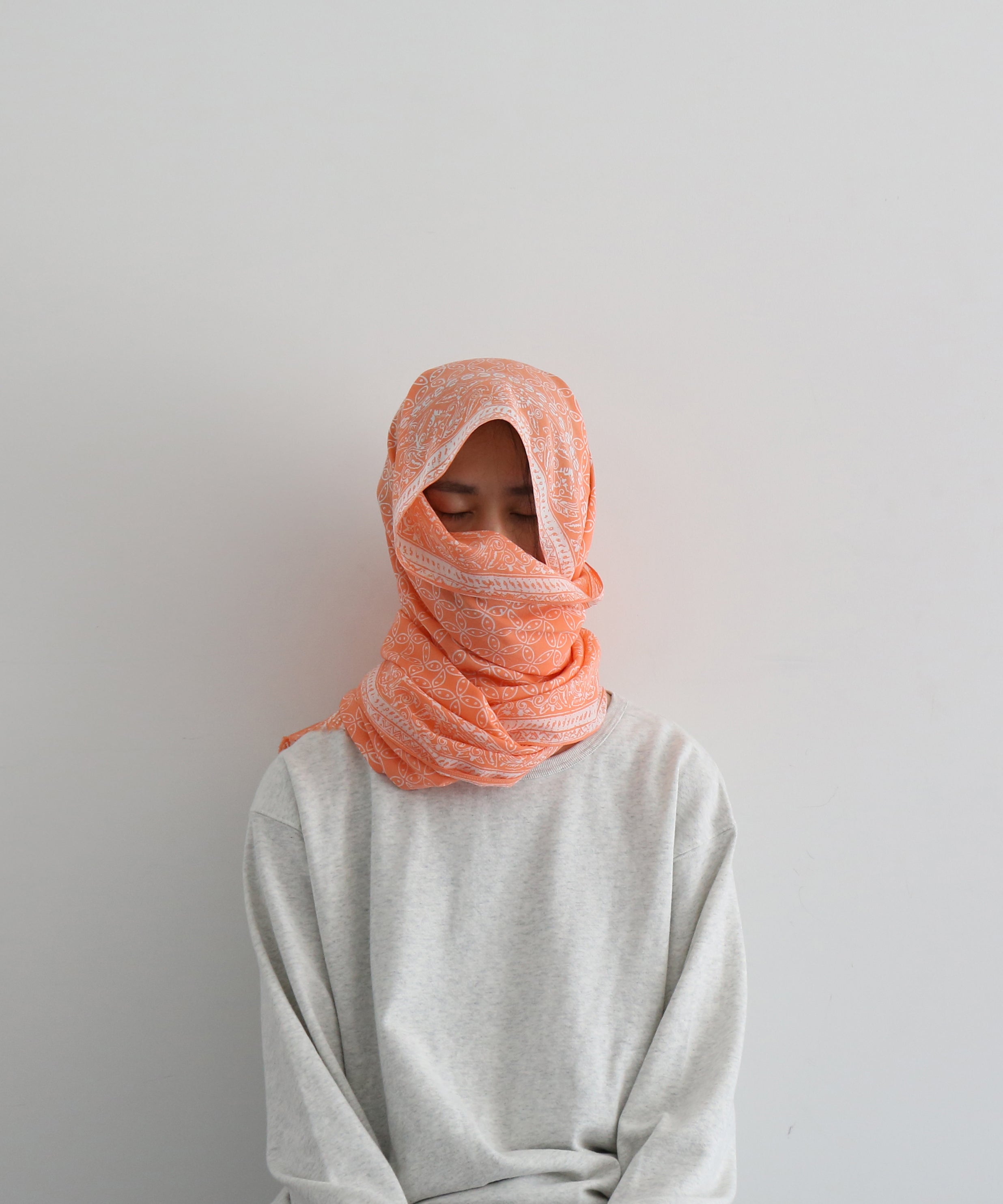 rajabrooke Batic wau stole "SALMON PINK"