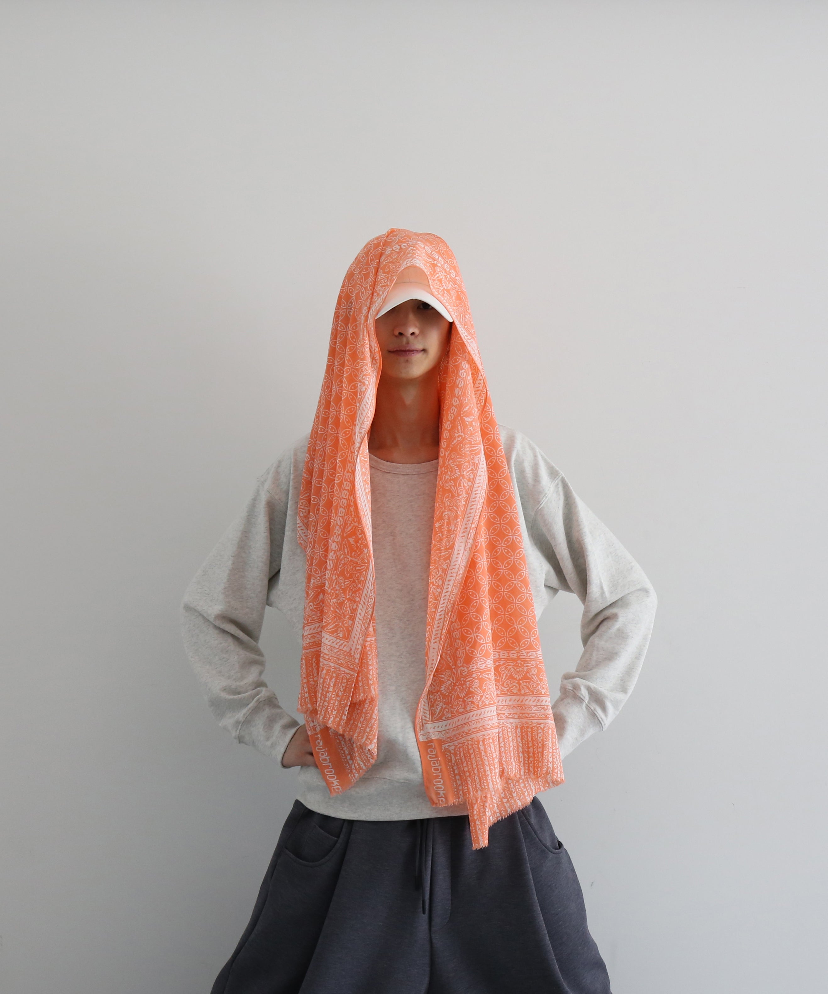 rajabrooke Batic wau stole "SALMON PINK"