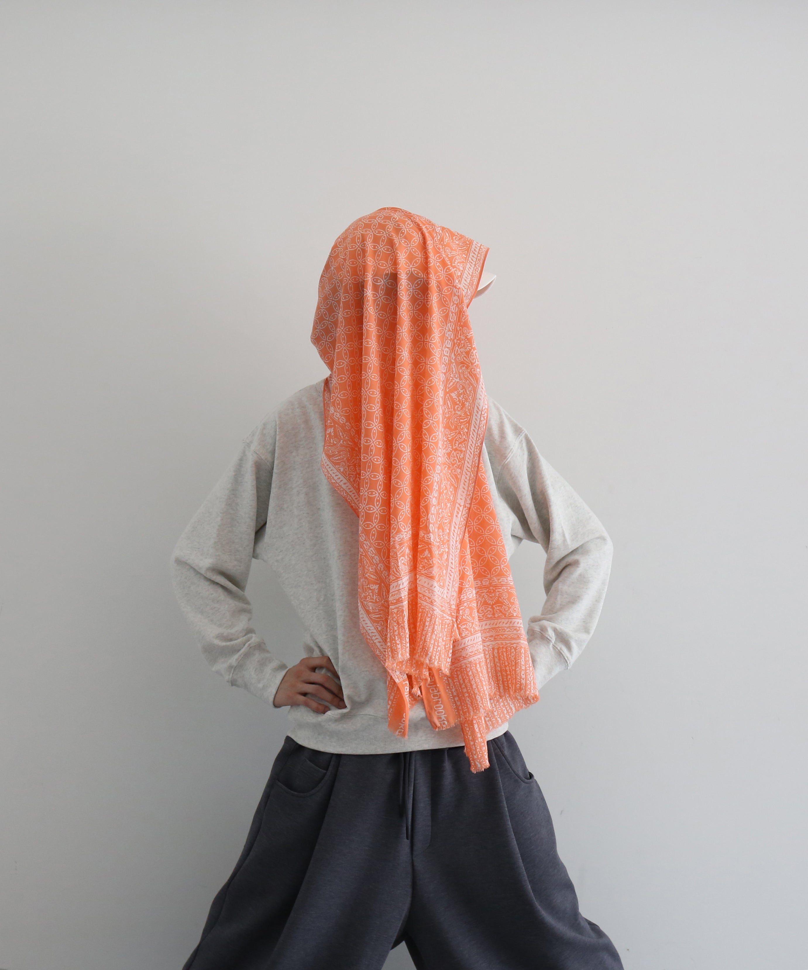 rajabrooke Batic wau stole "SALMON PINK"