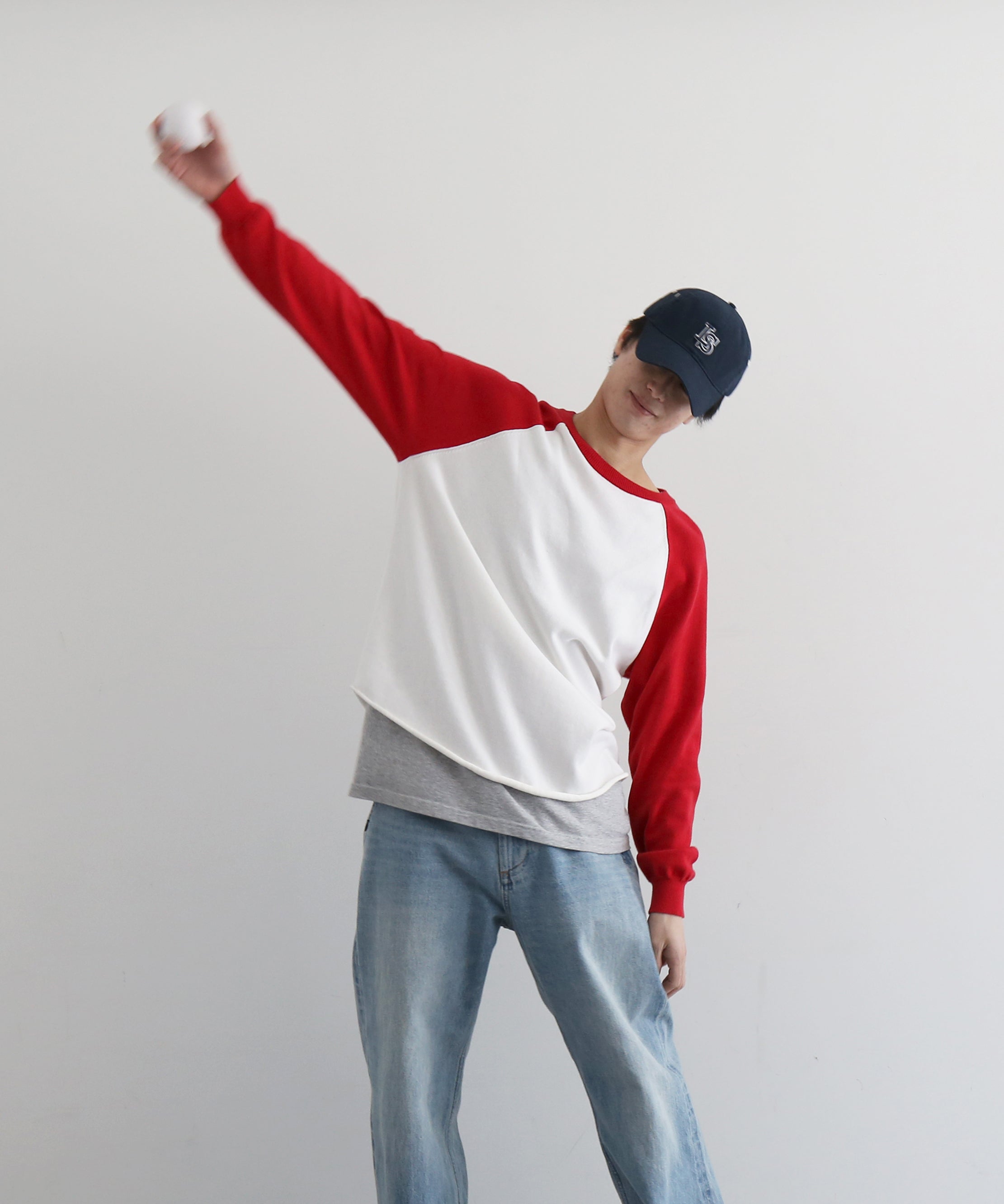 KAIKO Base ball knit "RED"