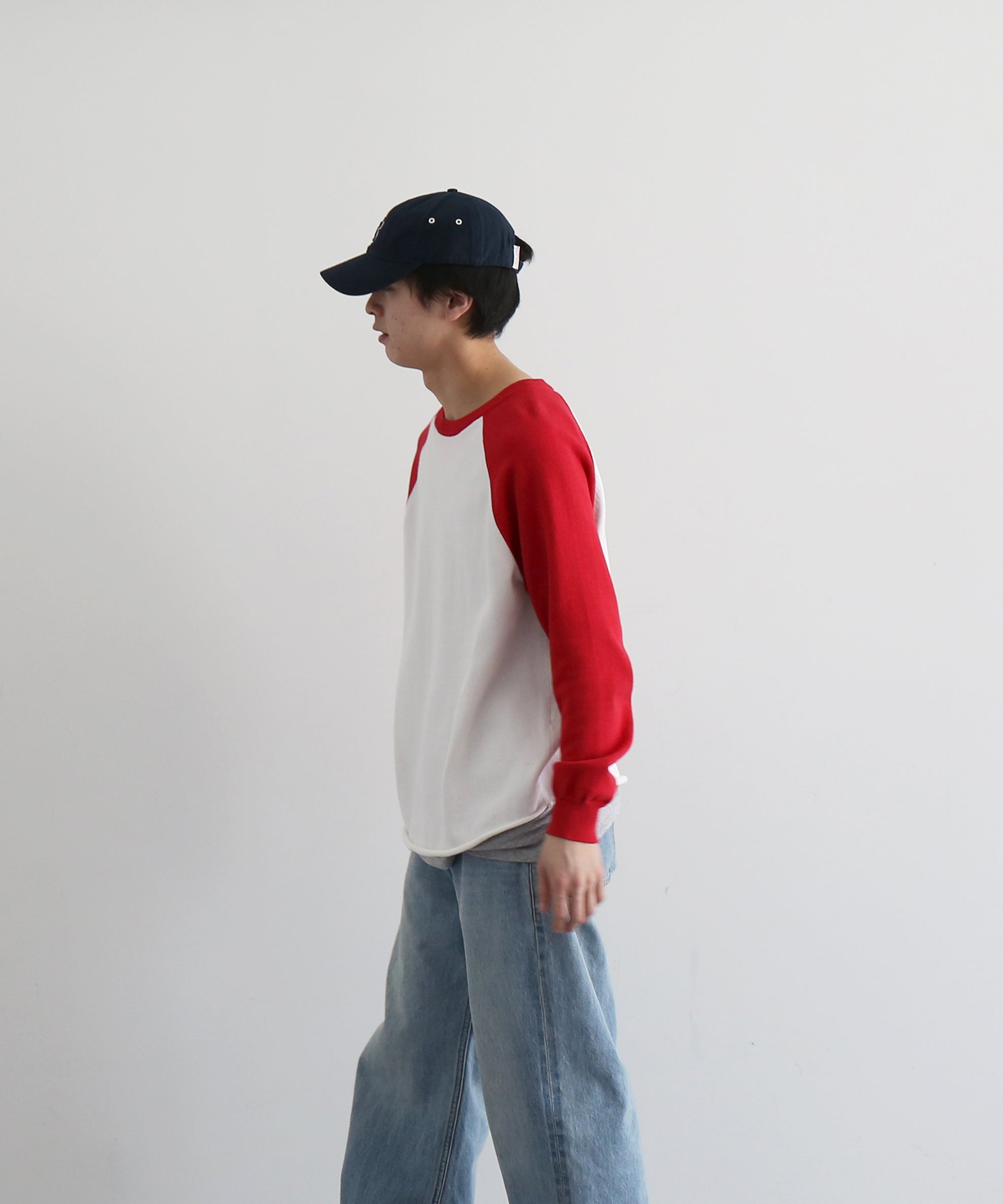 KAIKO Base ball knit "RED"