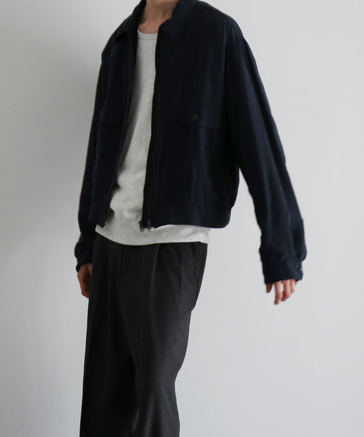 ensou. Two-lane short jacket "D.NAVY"