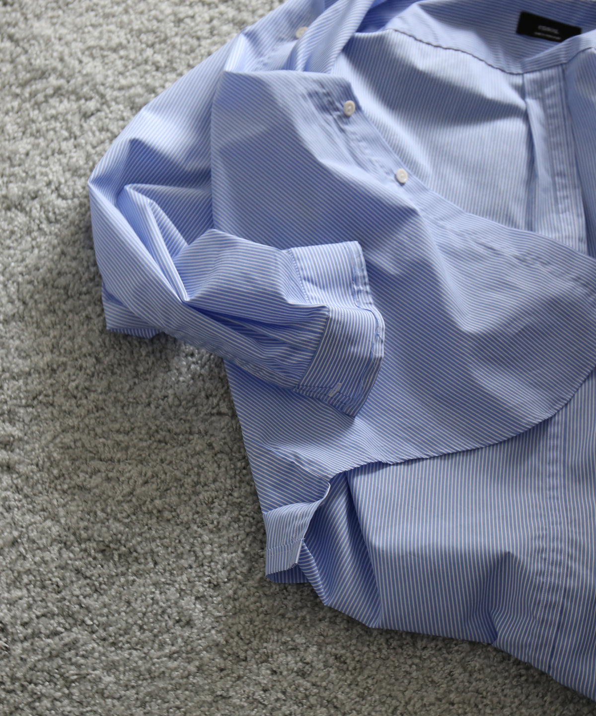 ensou. Rough cut shirt / b. "BLUE STRIPE"