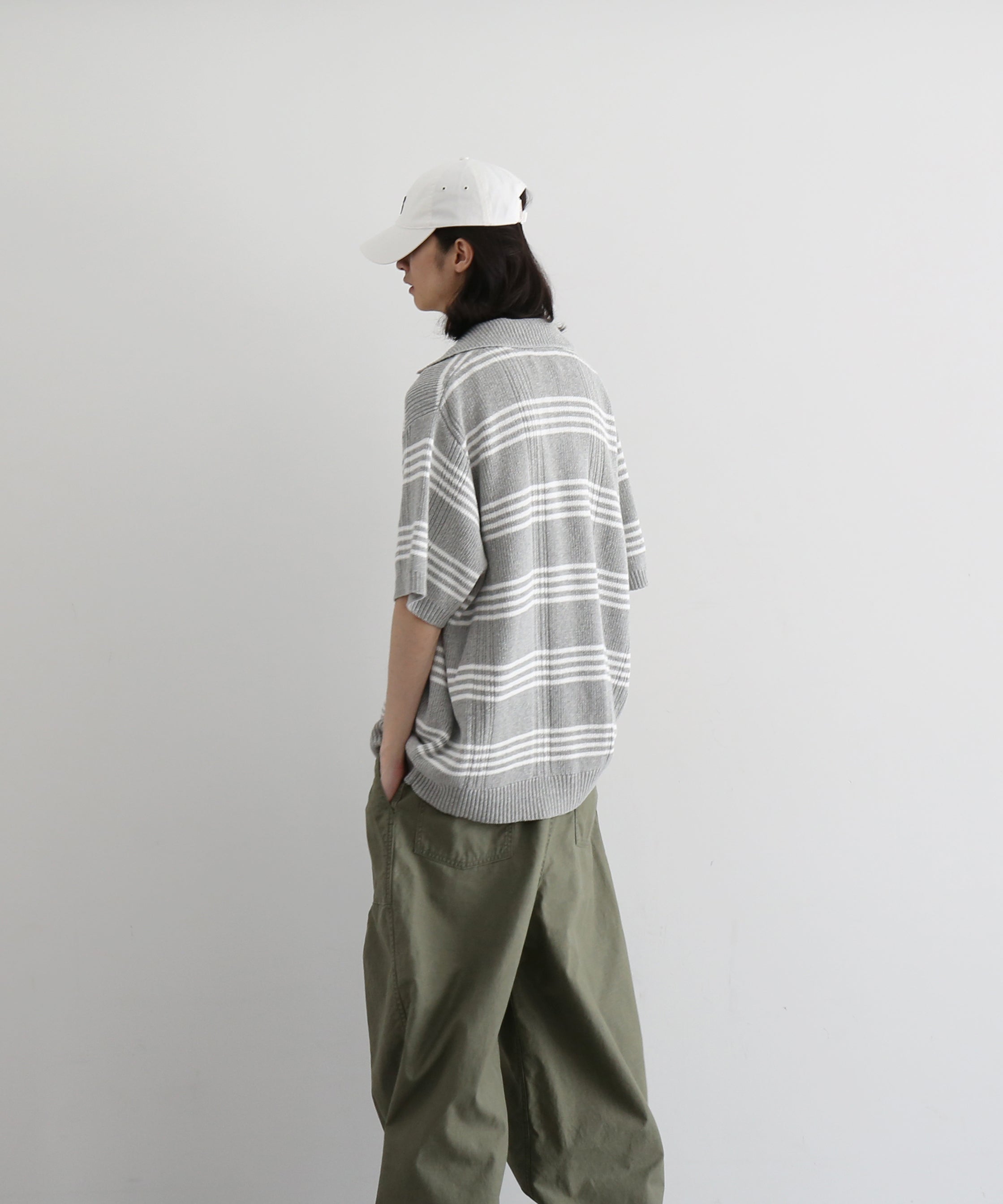 NEONSIGN Drop needle polo (hs) "TGR / WHT"