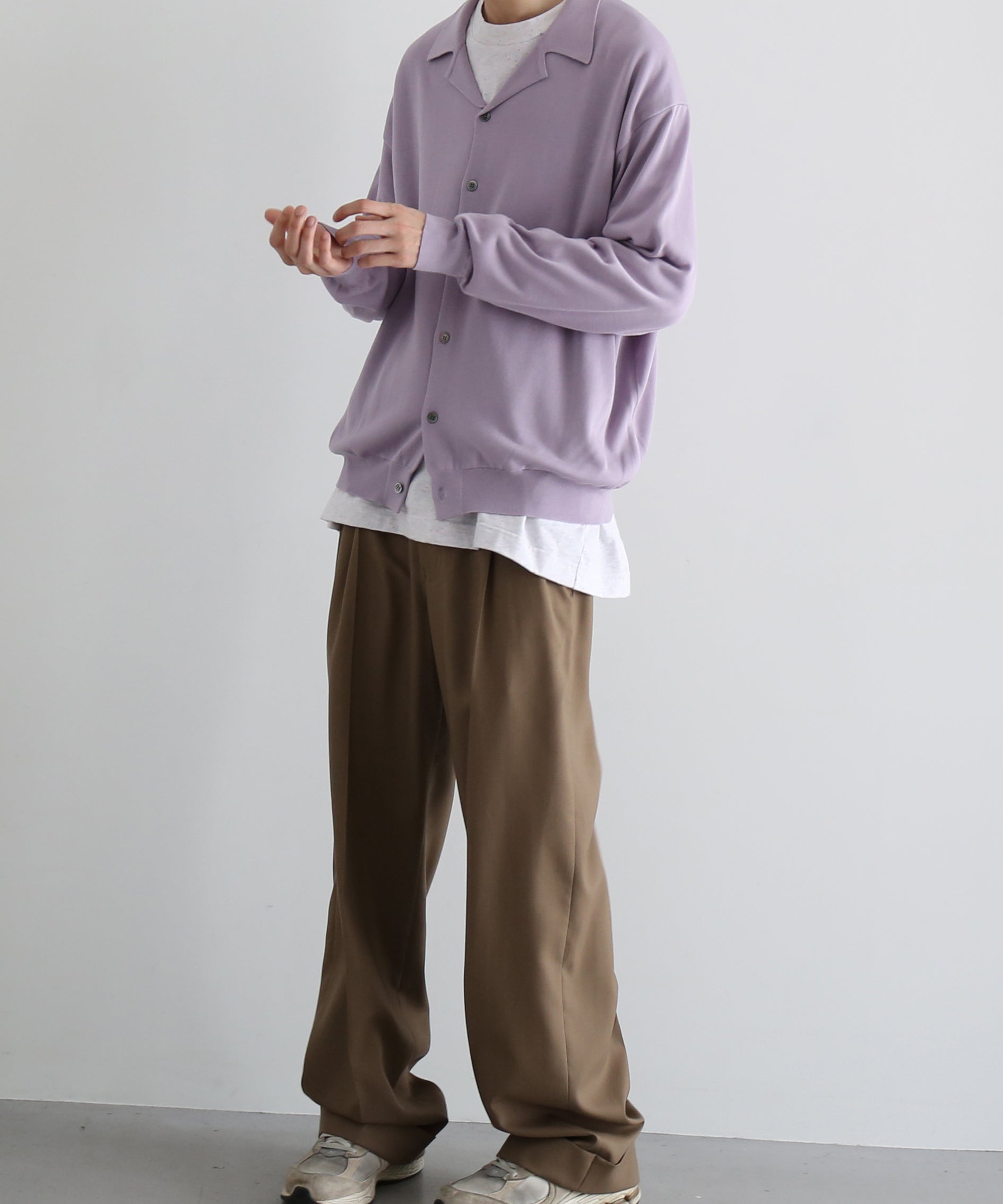 crepuscule Open collar knit shirt O代官山別注 crepuscule【クレプスキュール】【EXCLUSIVE】Open collar knit shirt