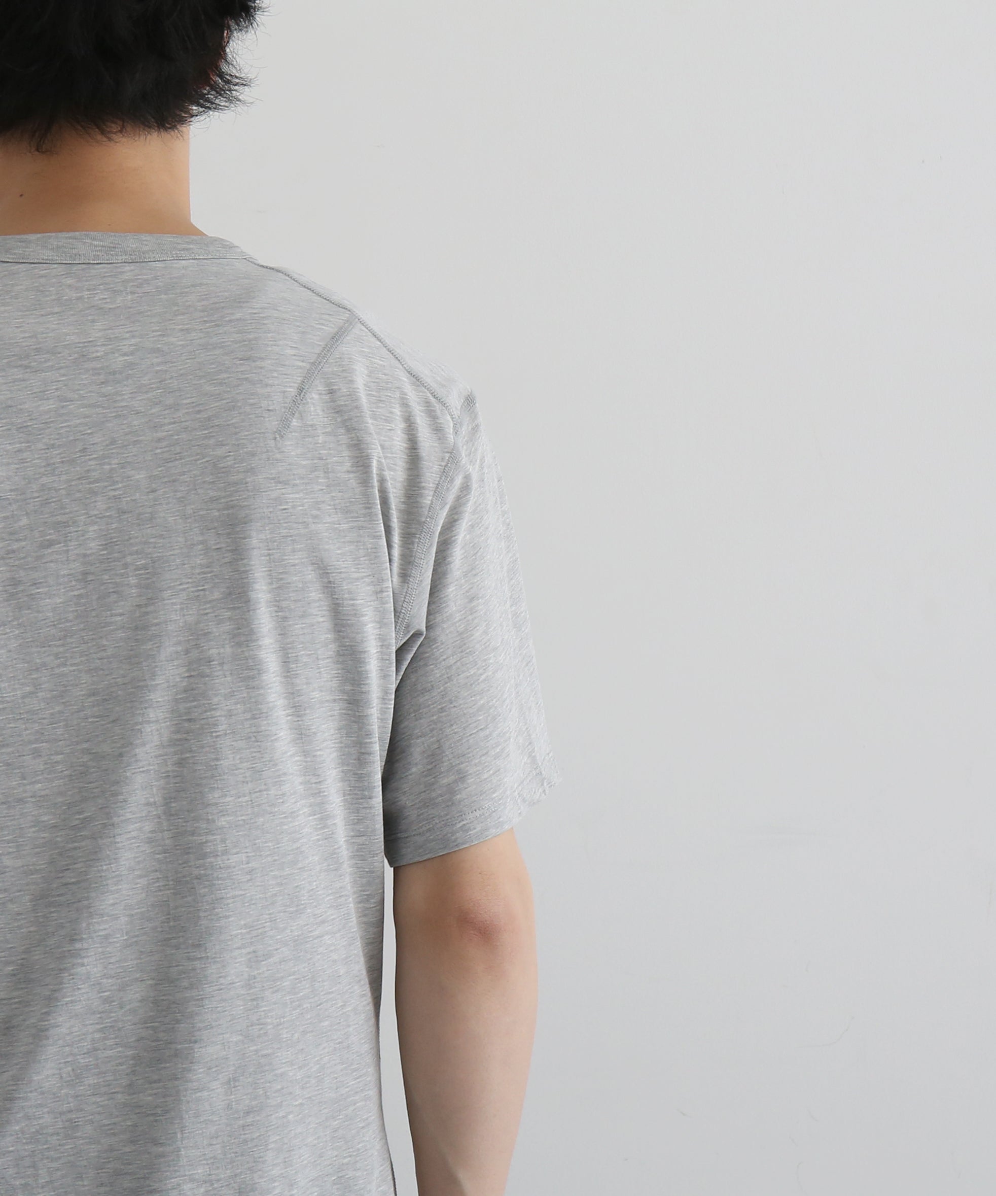 KAIKO H neck t-shirts "TOP GRAY"