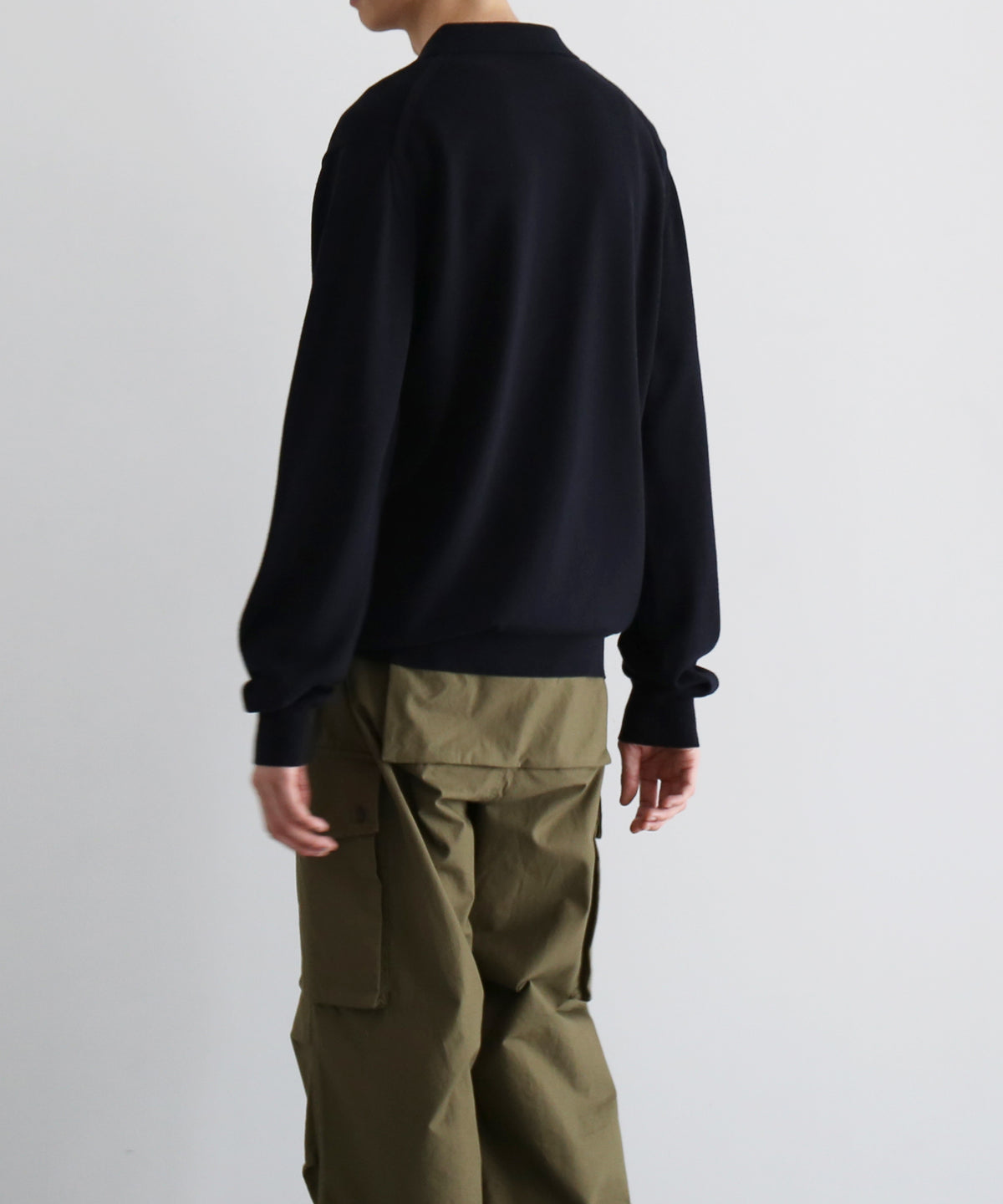 FRED PERRY Classic knitted shirt ls “NAVY”