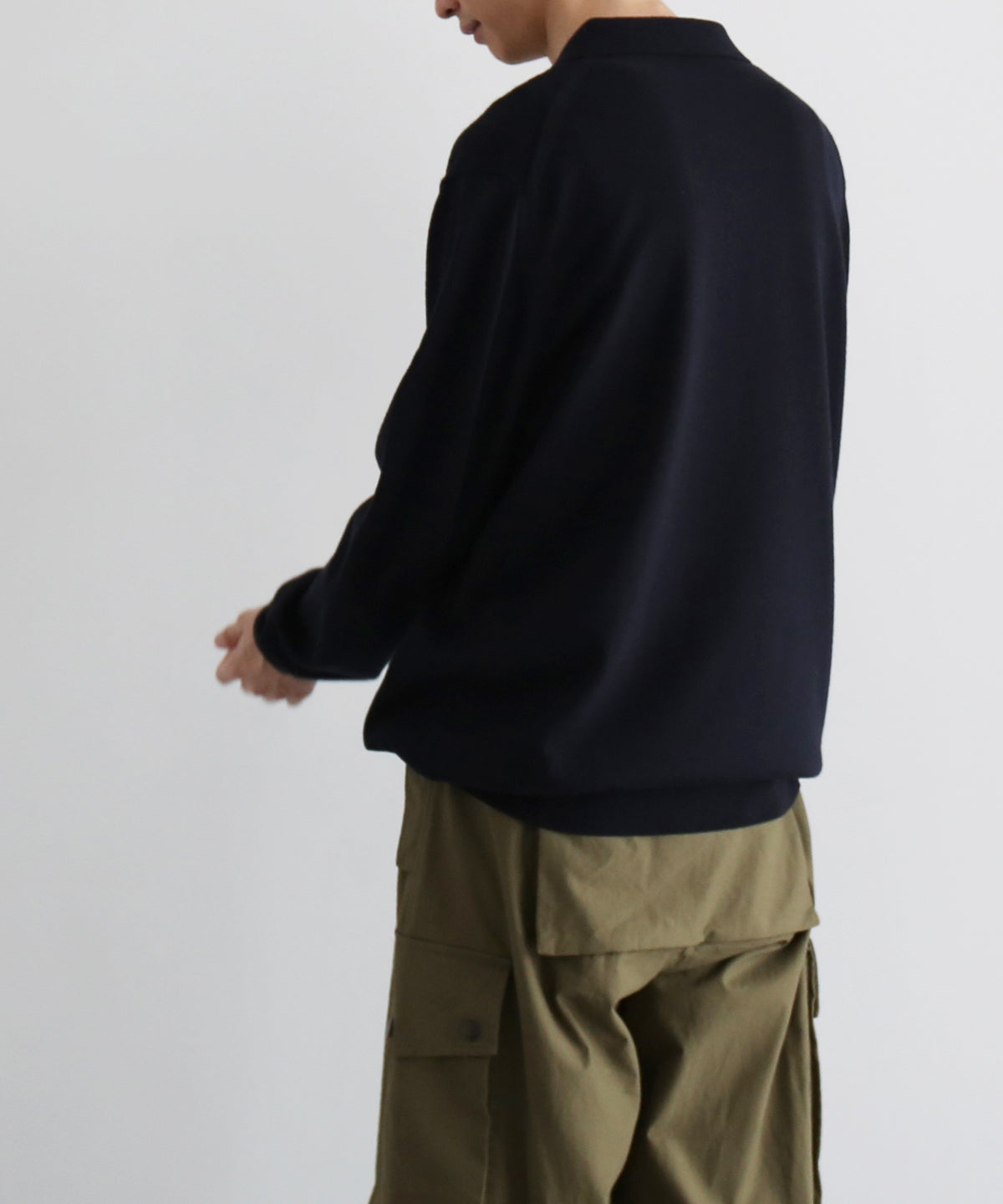 FRED PERRY Classic knitted shirt ls “NAVY”