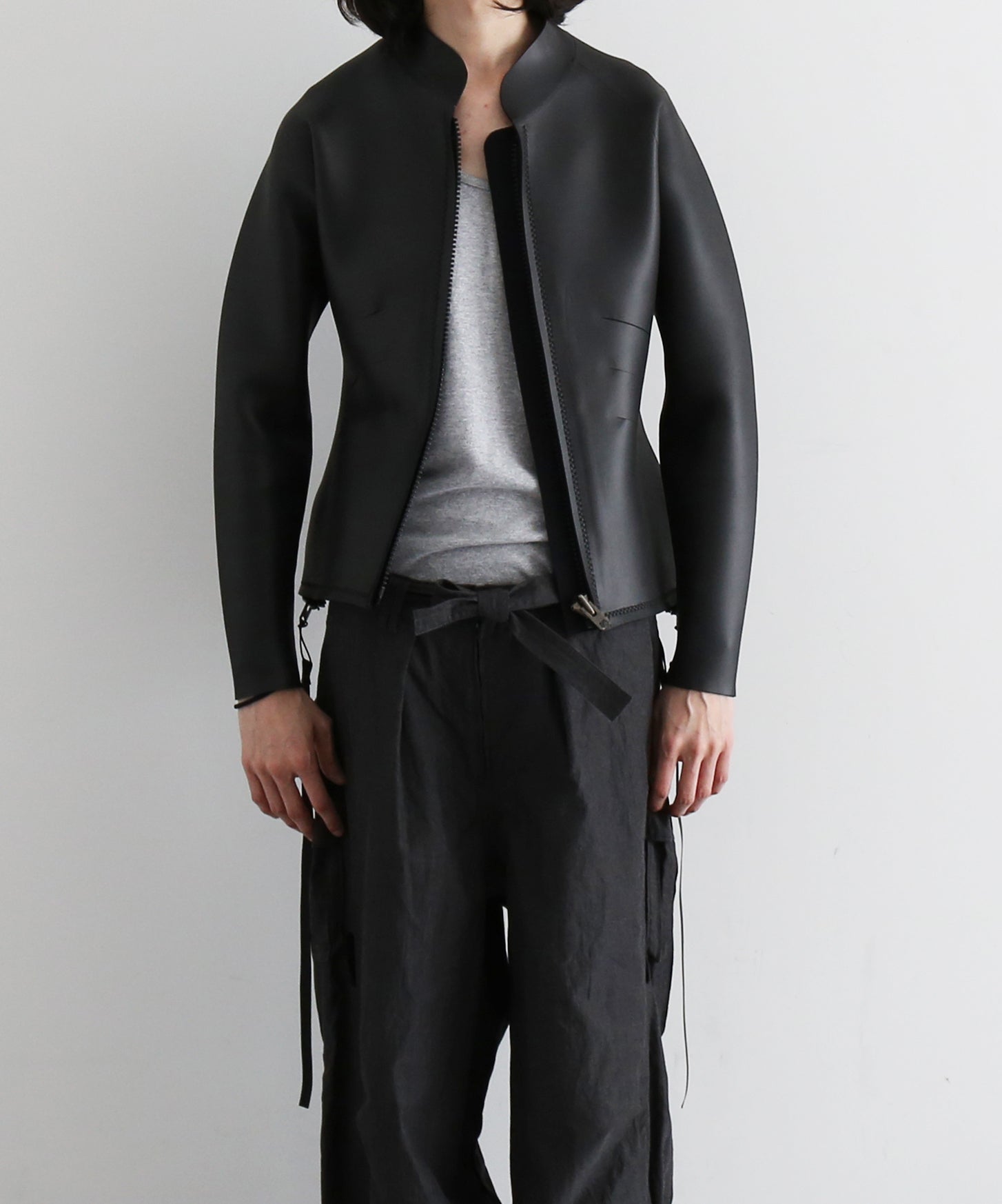 D.W.W.W × Scales shark leather skin jacket "BLACK"