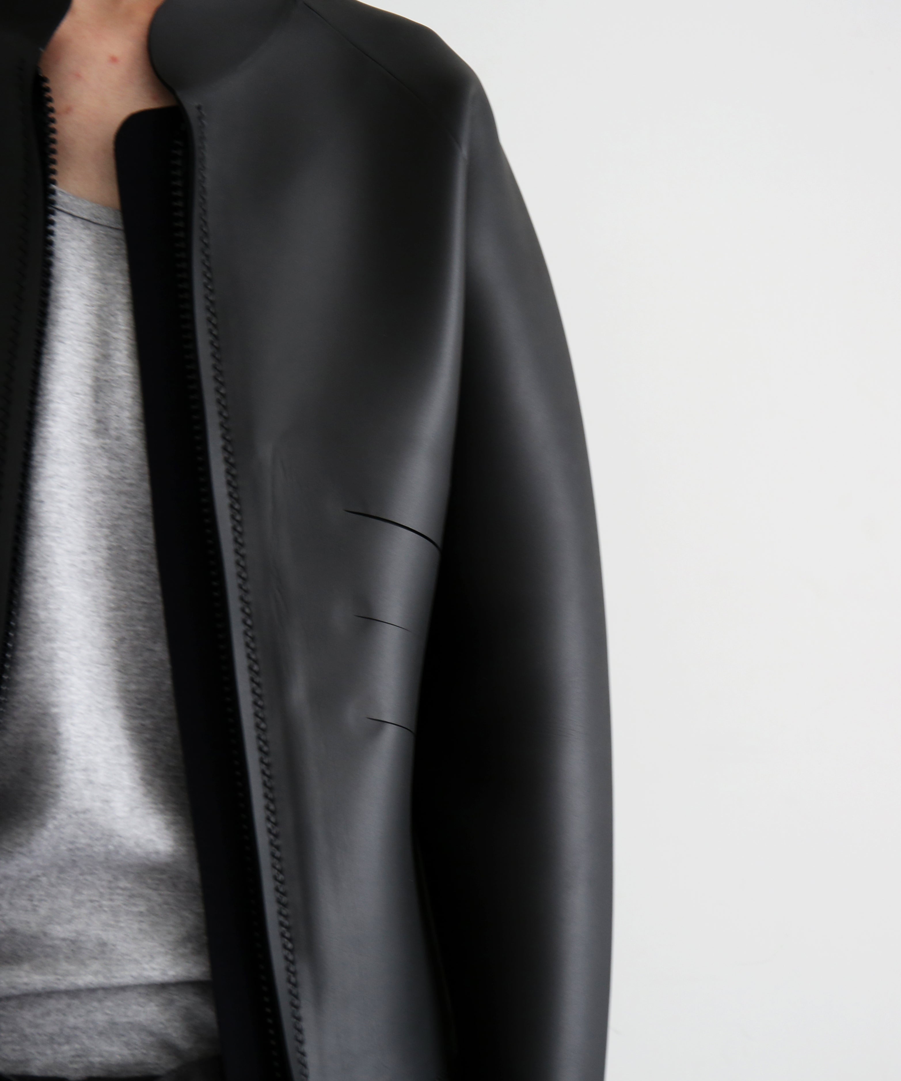 D.W.W.W × Scales shark leather skin jacket "BLACK"