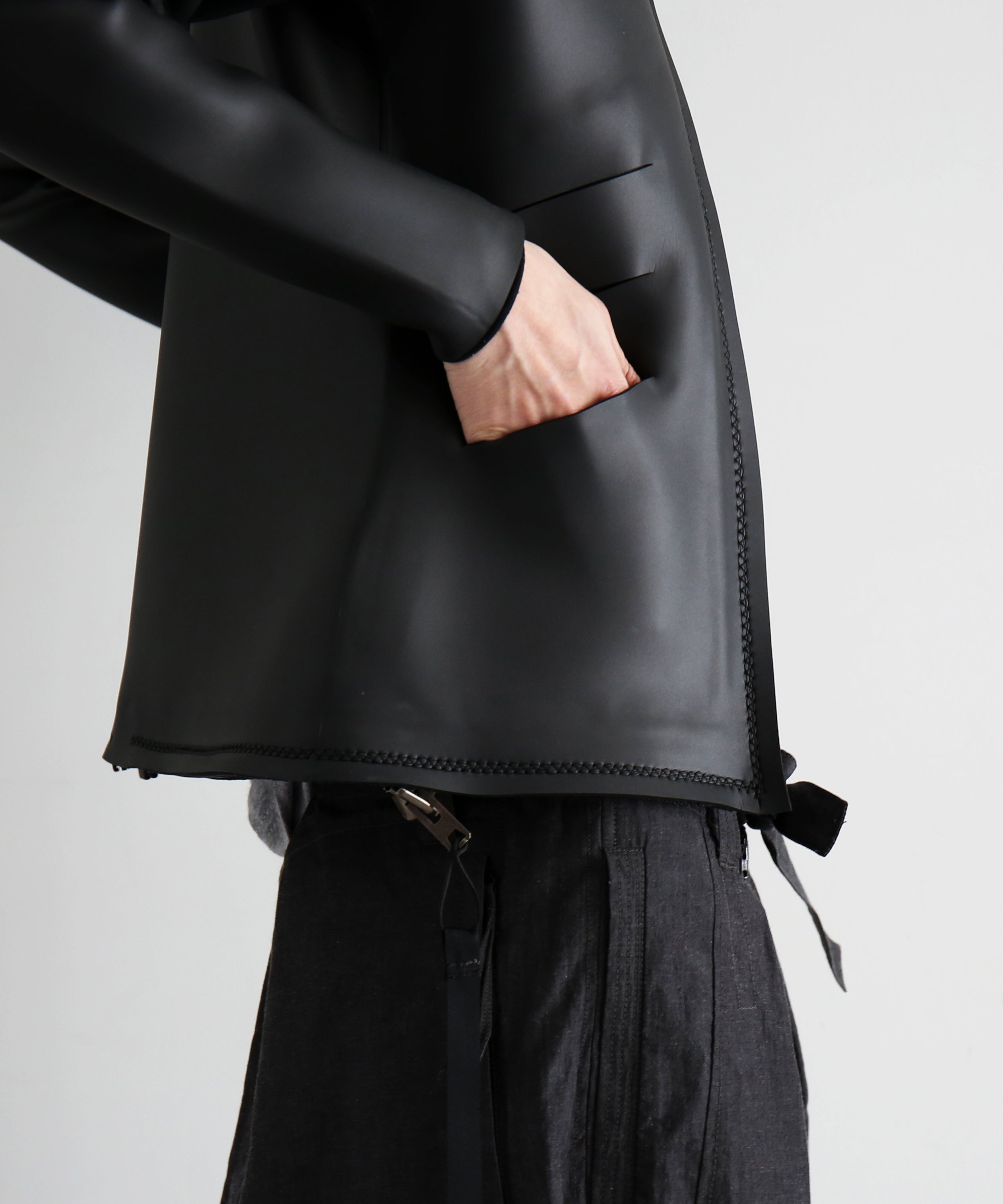 D.W.W.W × Scales shark leather skin jacket "BLACK"