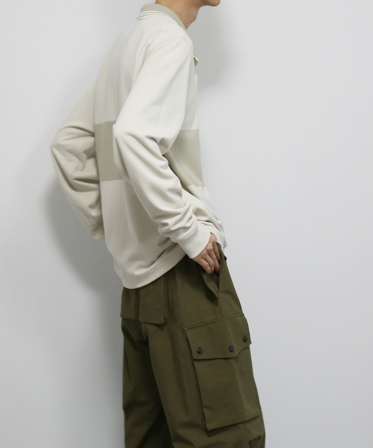 FRED PERRY Craig green reversible ls polo shirt "CRAIG CHALK"