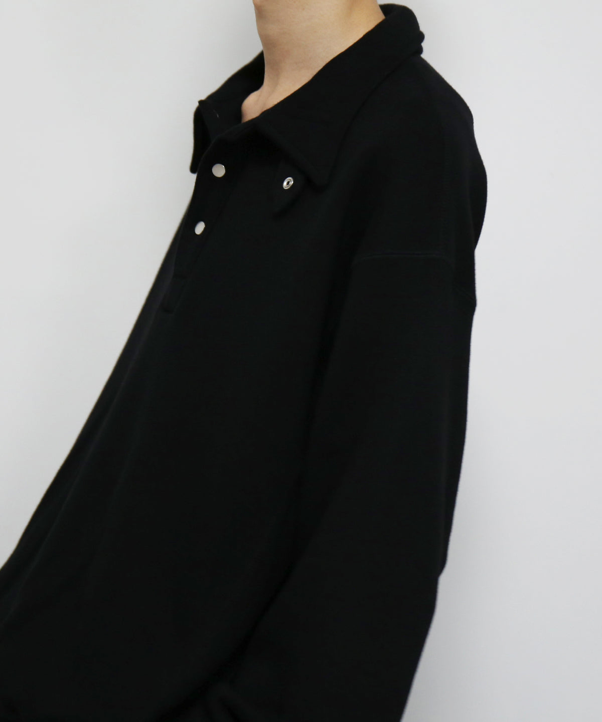 OLD FOLK HOUSE Half-snap sweatshirt "BLACK"